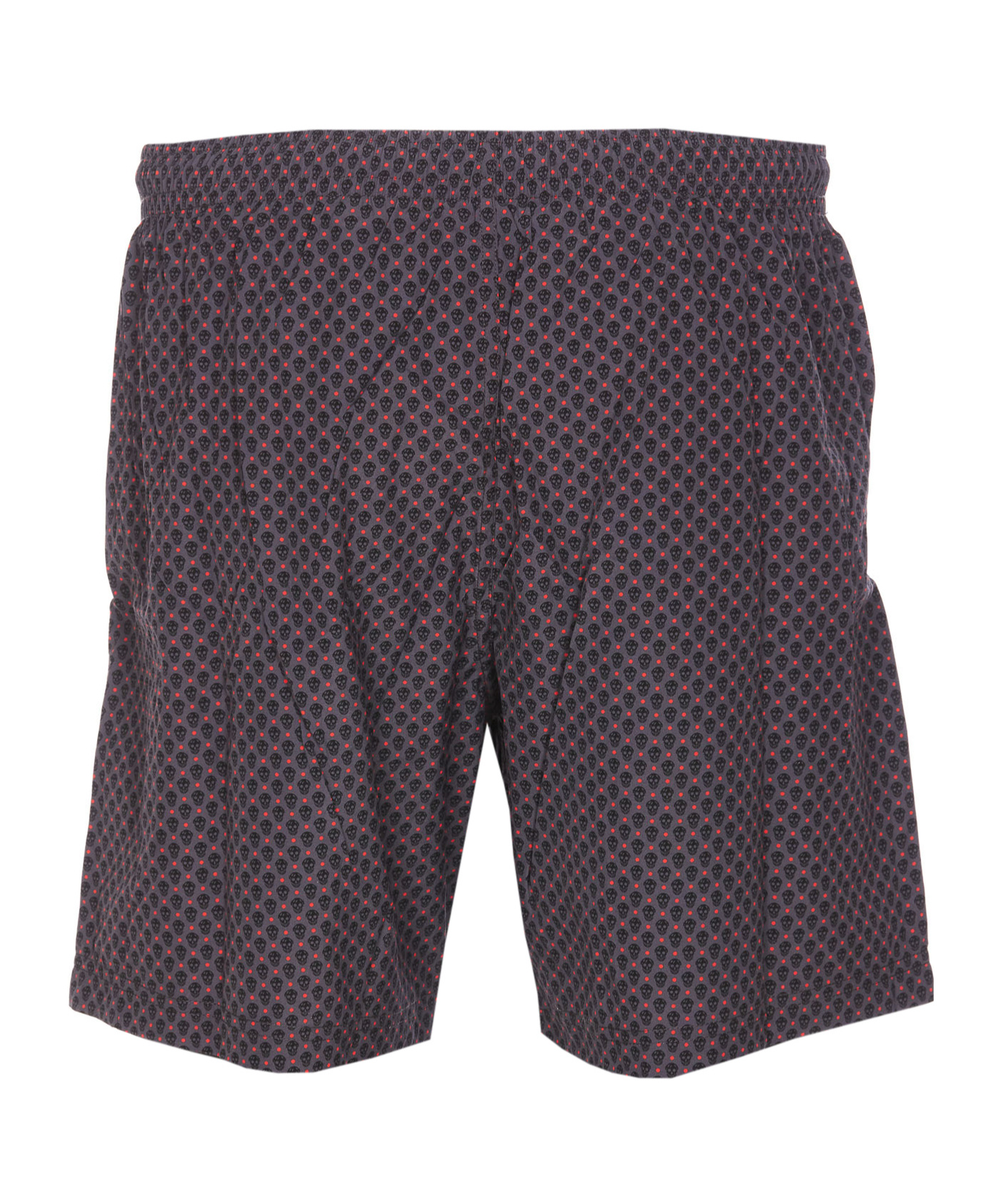 Alexander Mcqueen Skull-print Swim Shorts In Black