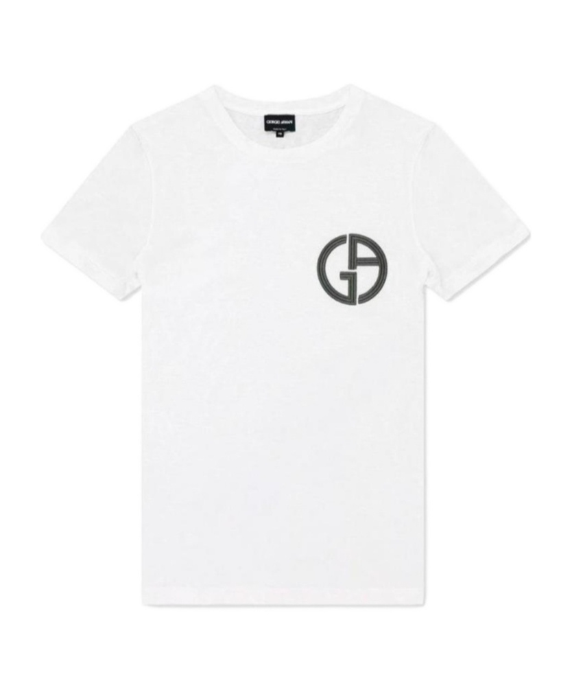 Giorgio Armani Logo Details T-shirt In White