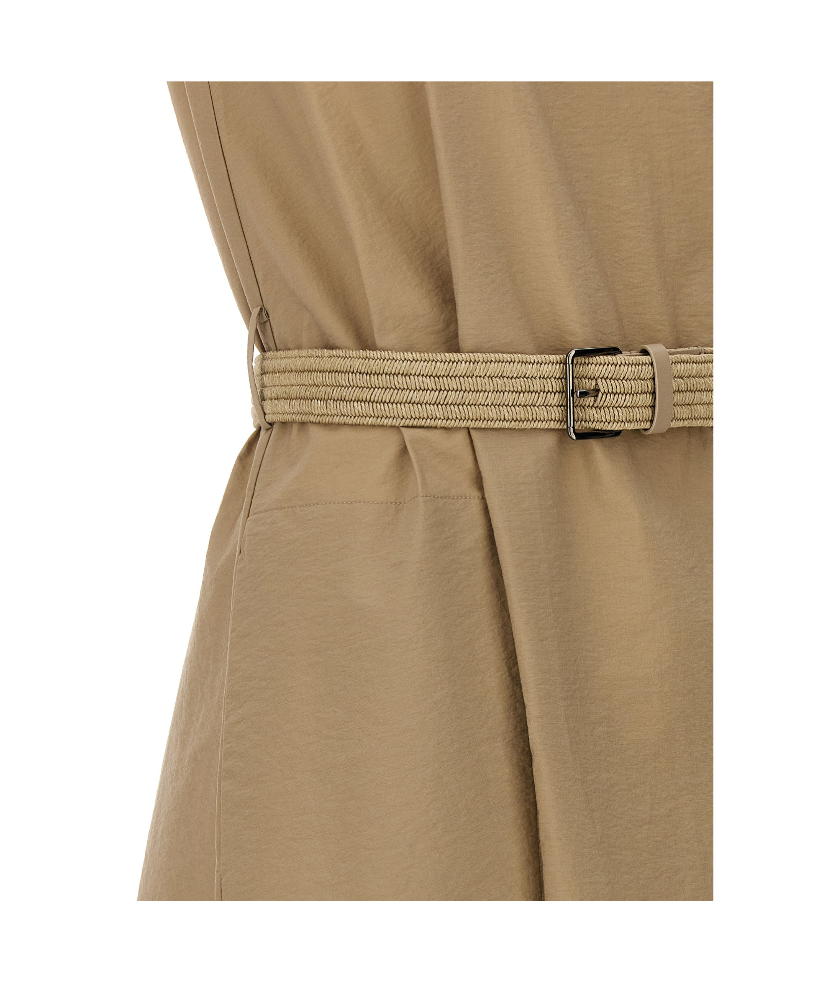 BRUNELLO CUCINELLI BRUNELLO CUCINELLI BEADED-TRIM V-NECK TUNIC DRESS