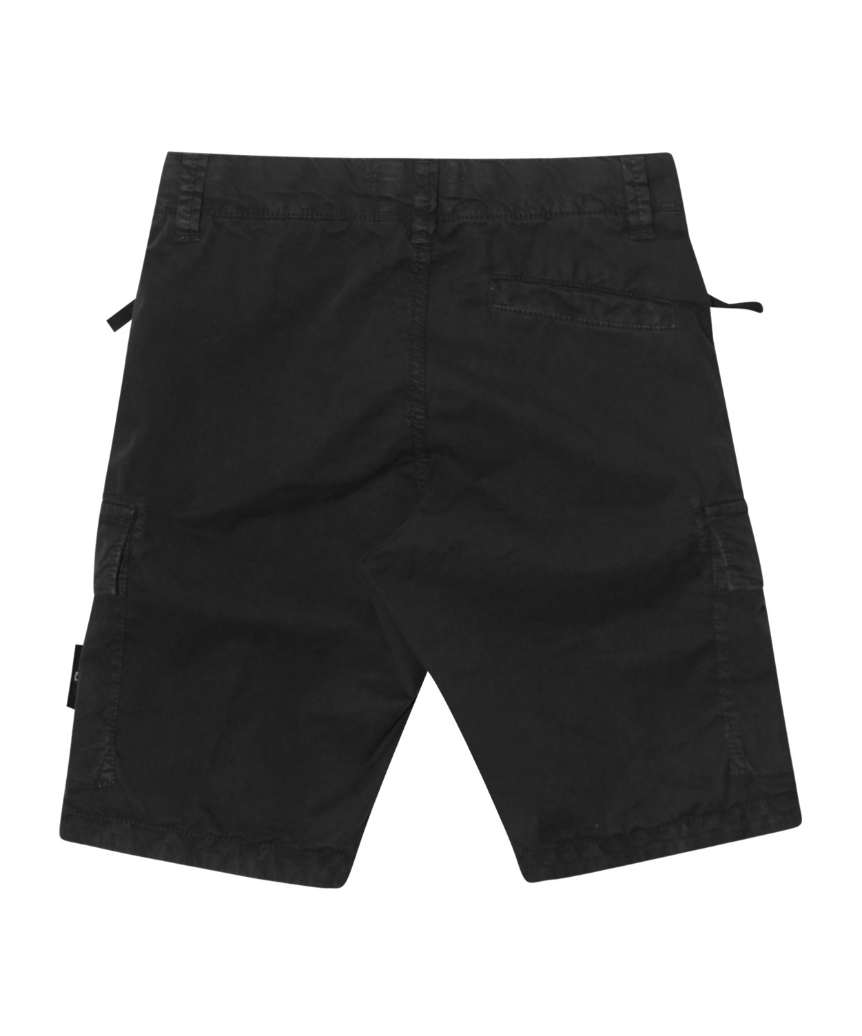 Stone Island Regular Fit Cargo Bermuda Shorts With Zip Pockets In Black
