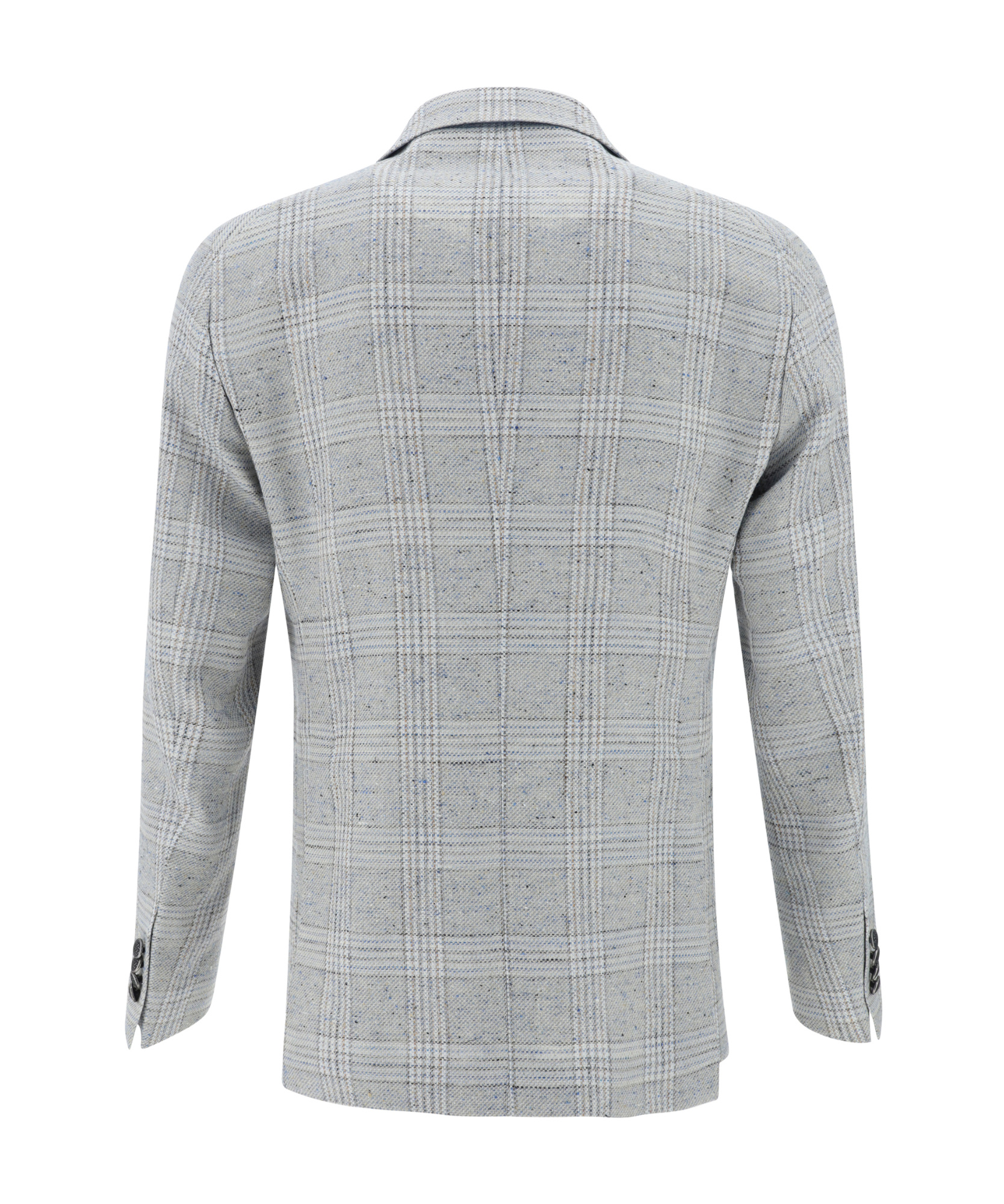 Tagliatore Checked Single-breasted Blazer In Gray