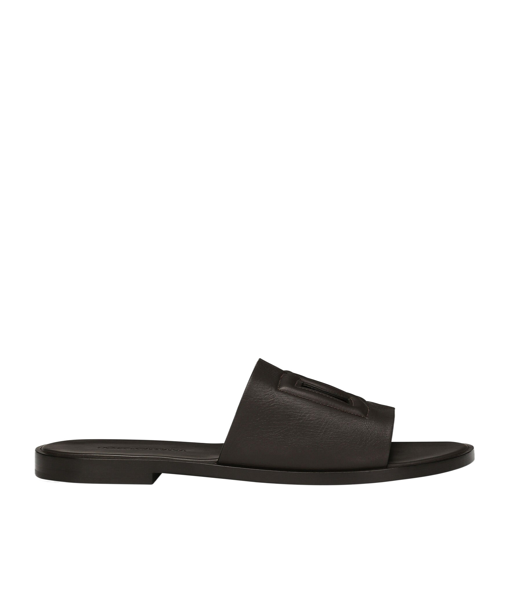 Dolce & Gabbana Dolce  Gabbana Dg Cut-out Detailed Slides In Black