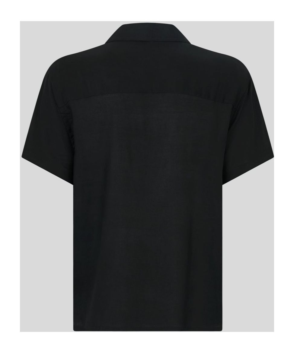 Vision Of Super Long-sleeved Flame Pattern Shirt In Black