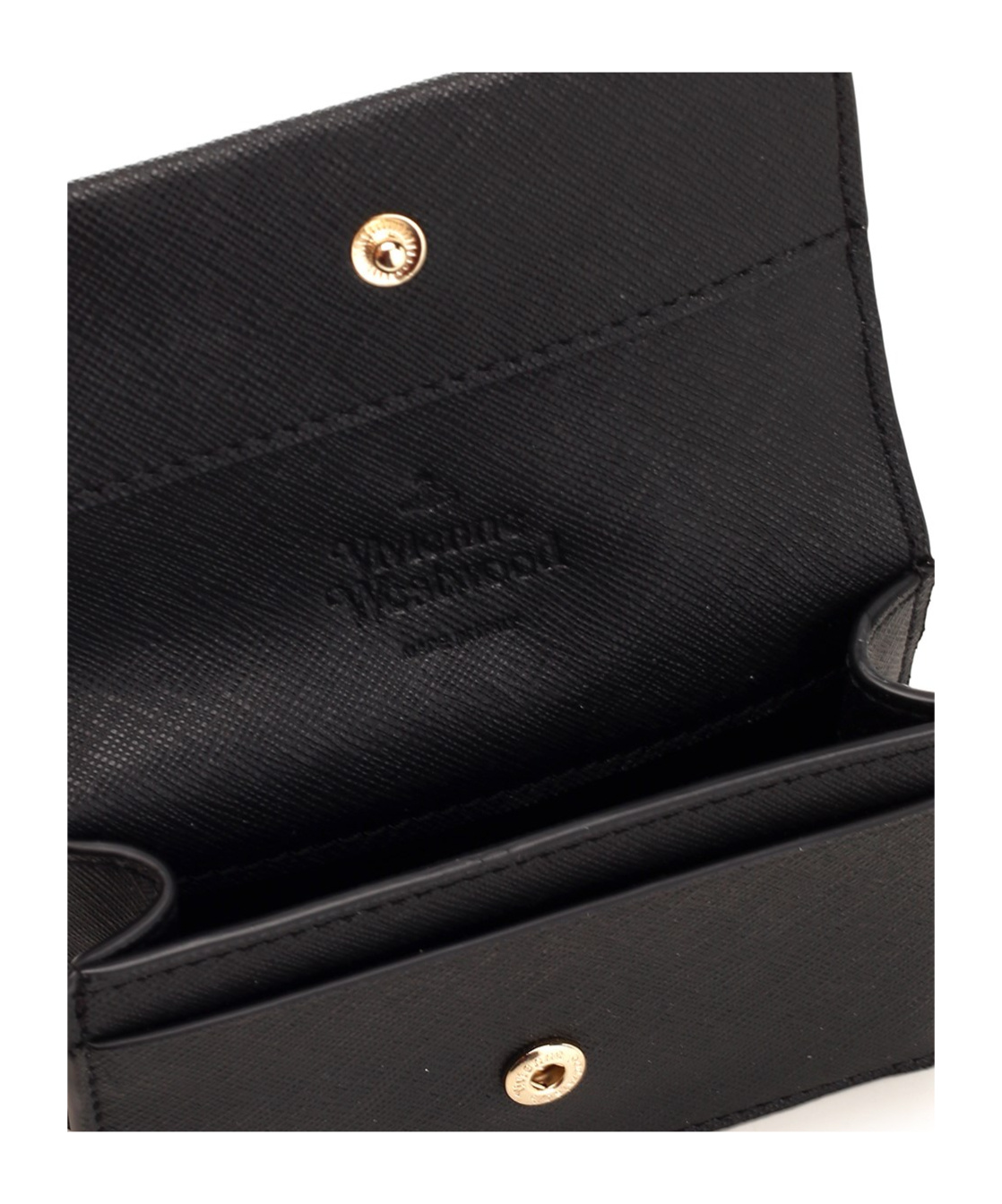 Vivienne Westwood Orb Leather Cardholder In Black