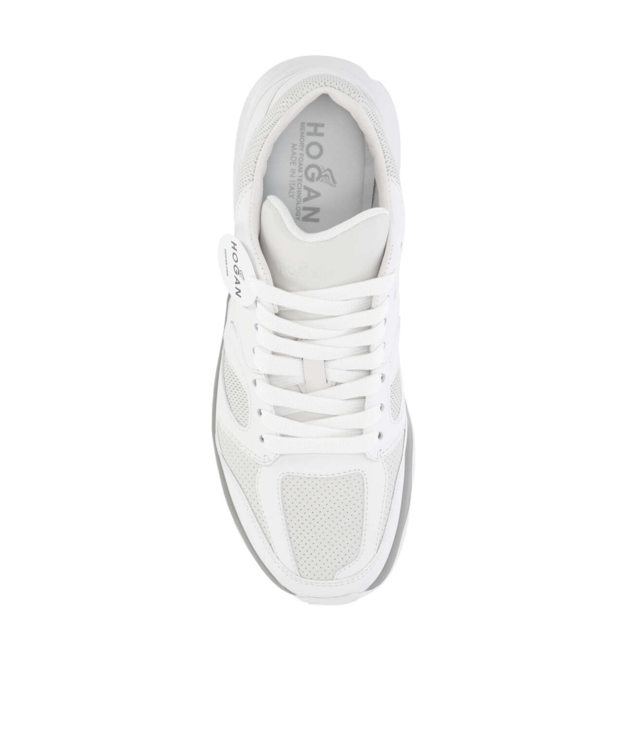 Hogan Leather Sneakers With Chunky Rubber Sole In White