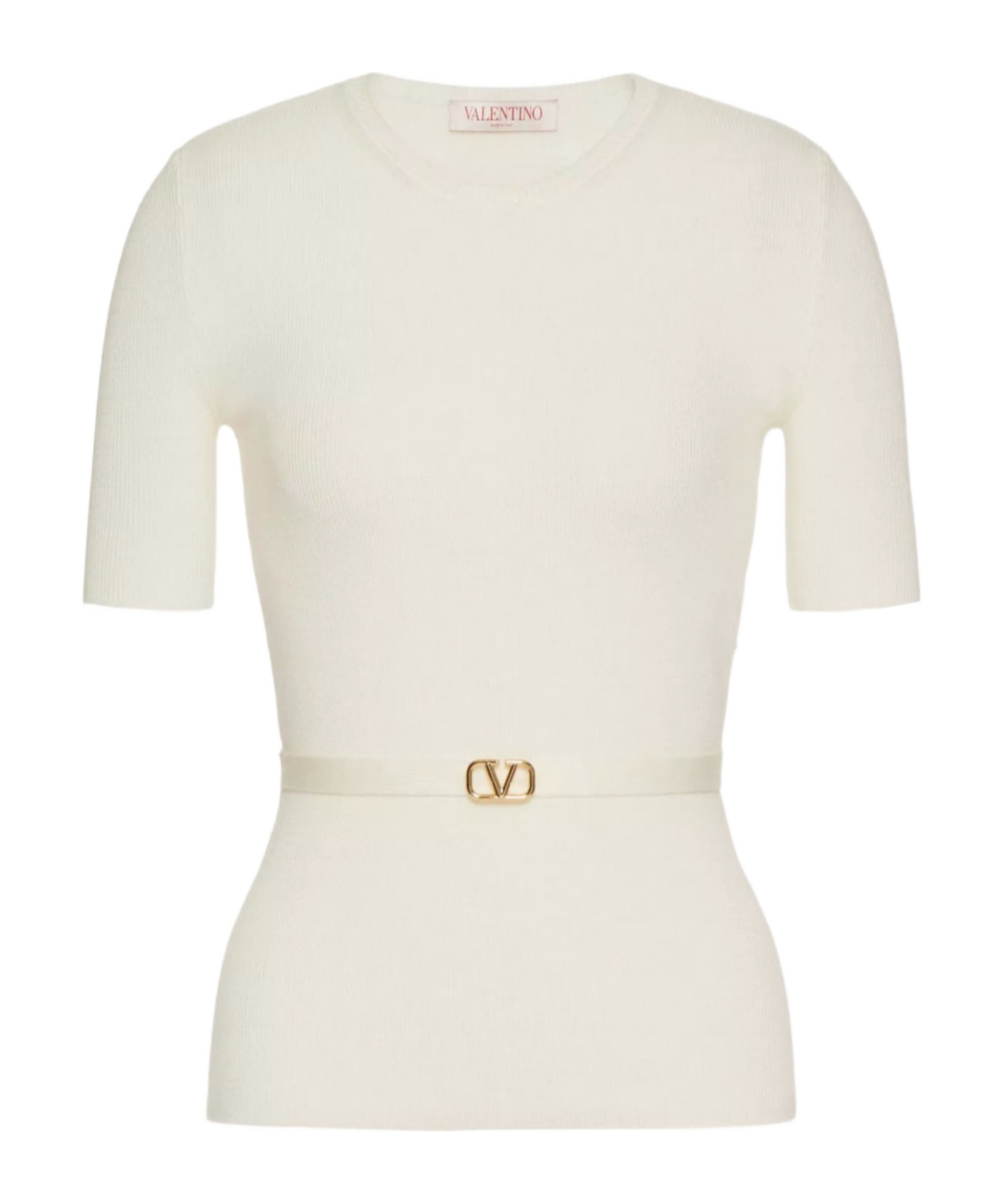 Valentino Vlogo Signature Wool Jumper In White