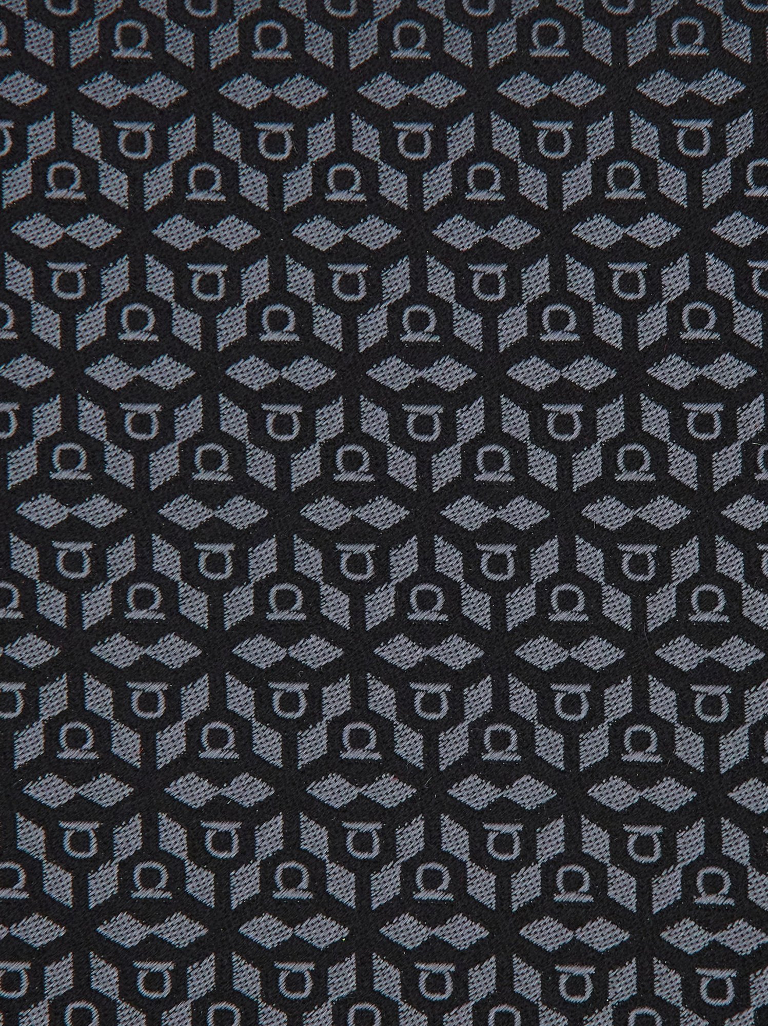 Ferragamo Salvatore Monogrammed Tie In Black