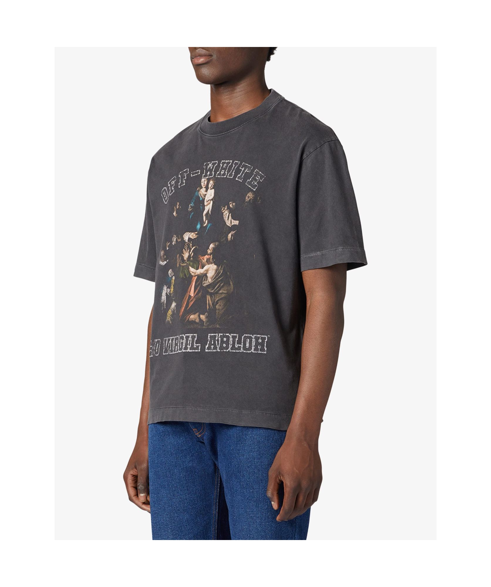 Off-white Logo-print Cotton T-shirt In Black
