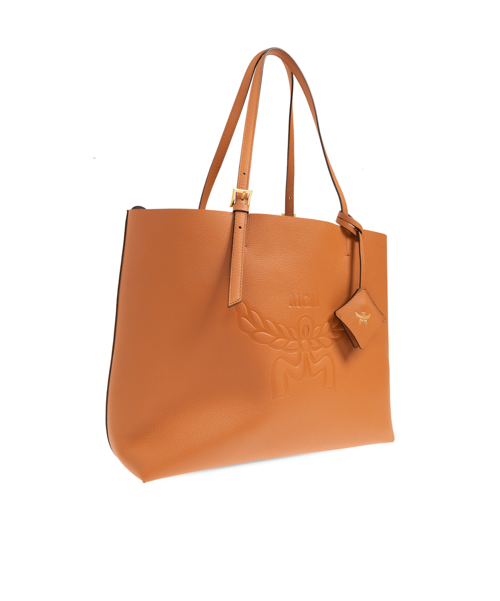 Mcm Logo Shoulder Bag In Orange