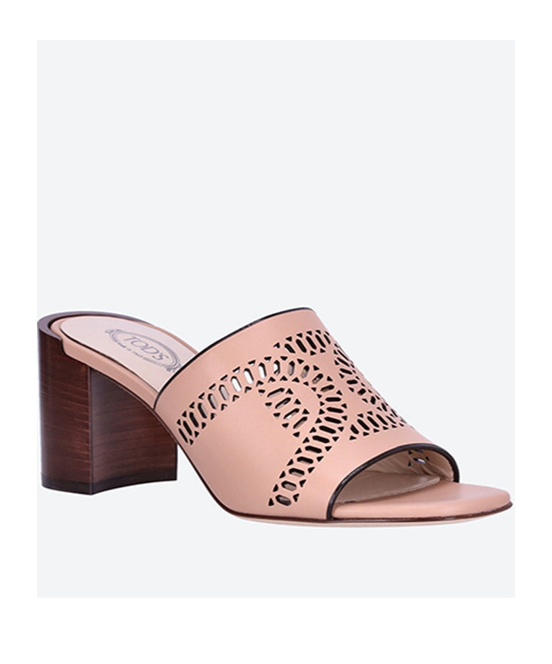 Tod's Kate 75mm Mules In Nude