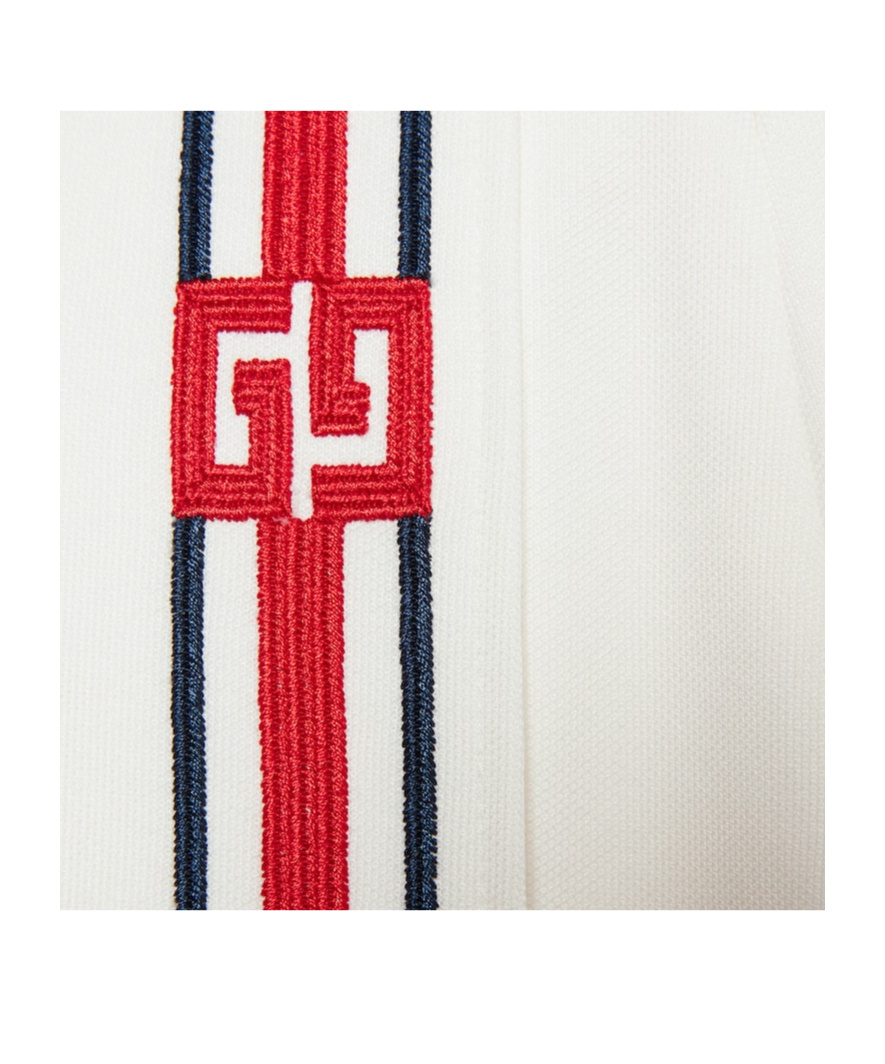 Gucci Interlocking-g Piqué-weave Skirt In White