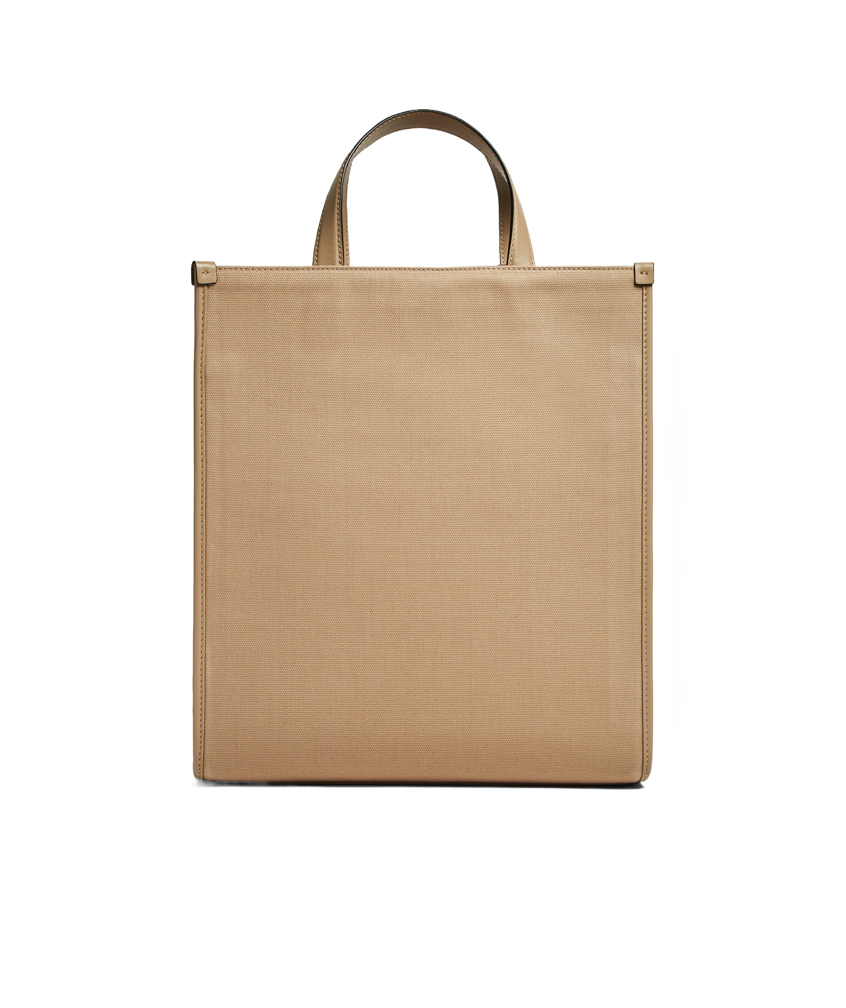 Moncler Alanah Leather-trimmed Canvas Tote Bag Beige In Neutral