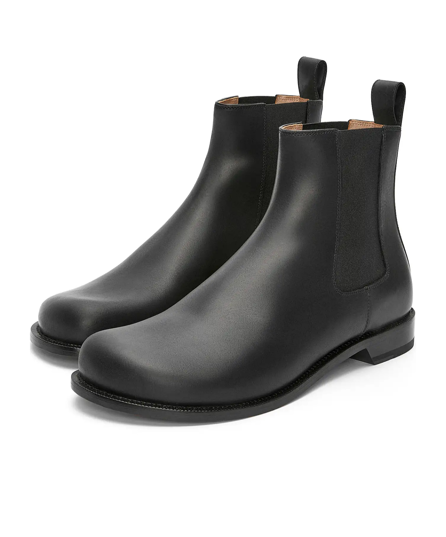 Loewe Round-headed Boots With Thick Heels In Black