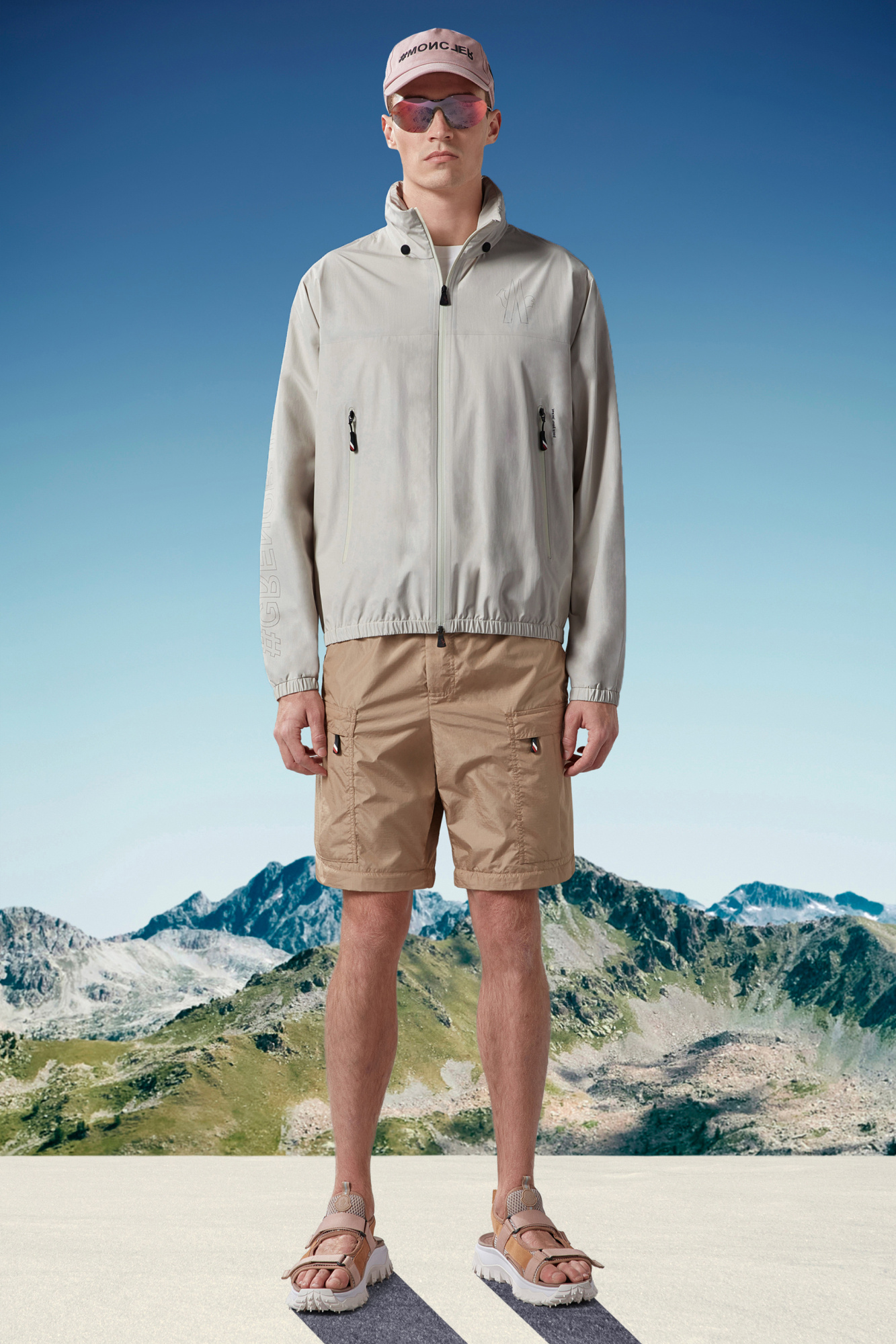 Moncler Veille Zip-up Jacket In Gray
