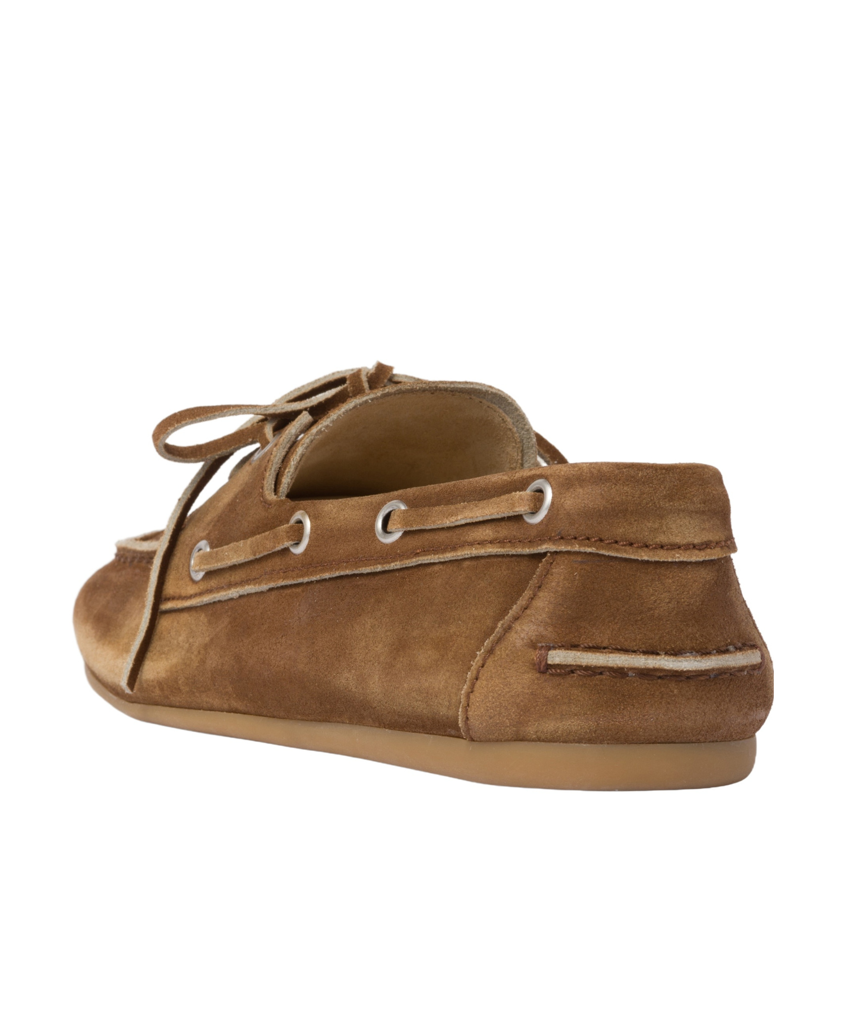 Shop Miu Miu Faded Unlined Suede Loafers In Brown