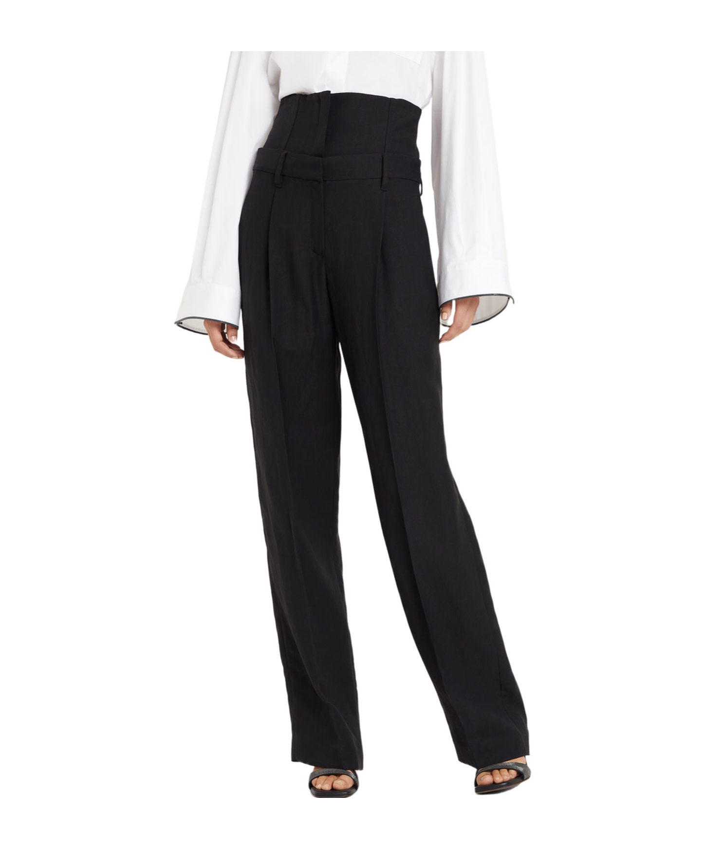Brunello Cucinelli High-waisted Tailored Trousers In Black