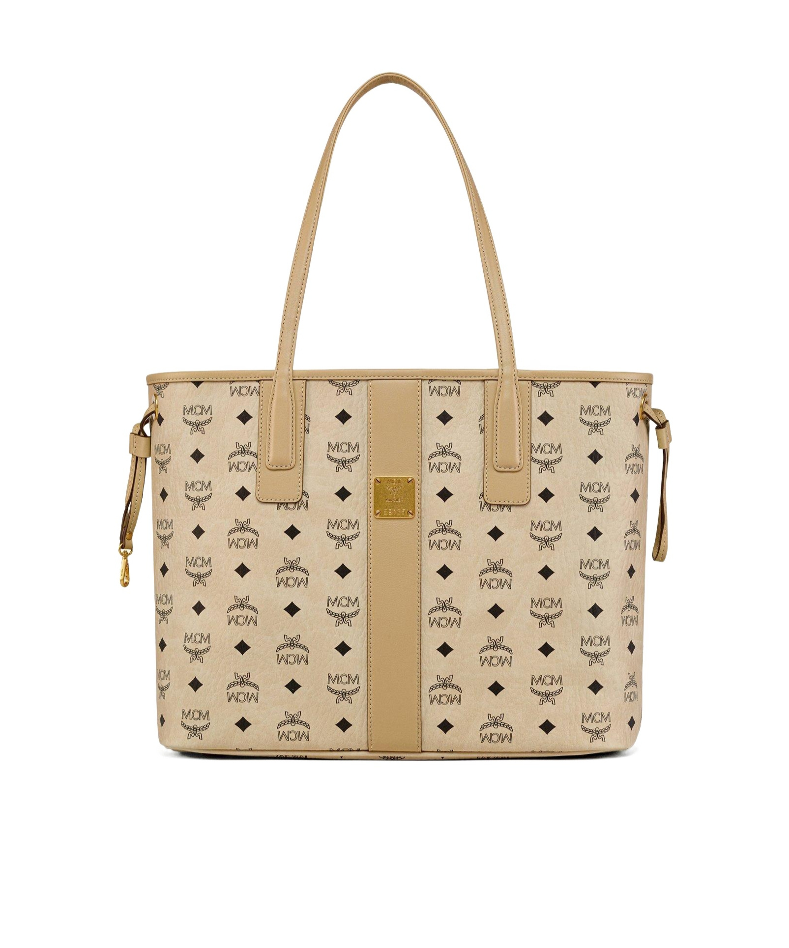 Mcm Liz Reversible Top Handle Medium Tote Bag In Nude