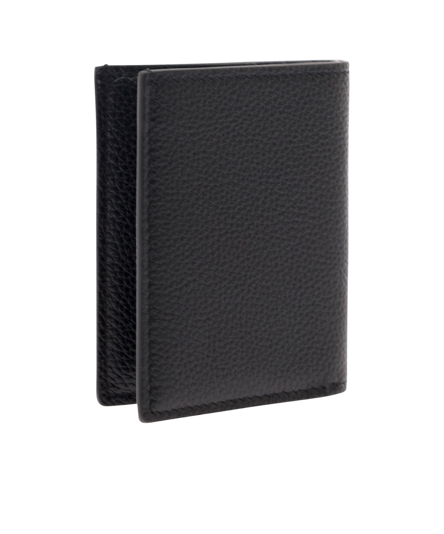 Tom Ford Black Soft Grain Leather T Line Passport Holder In Black
