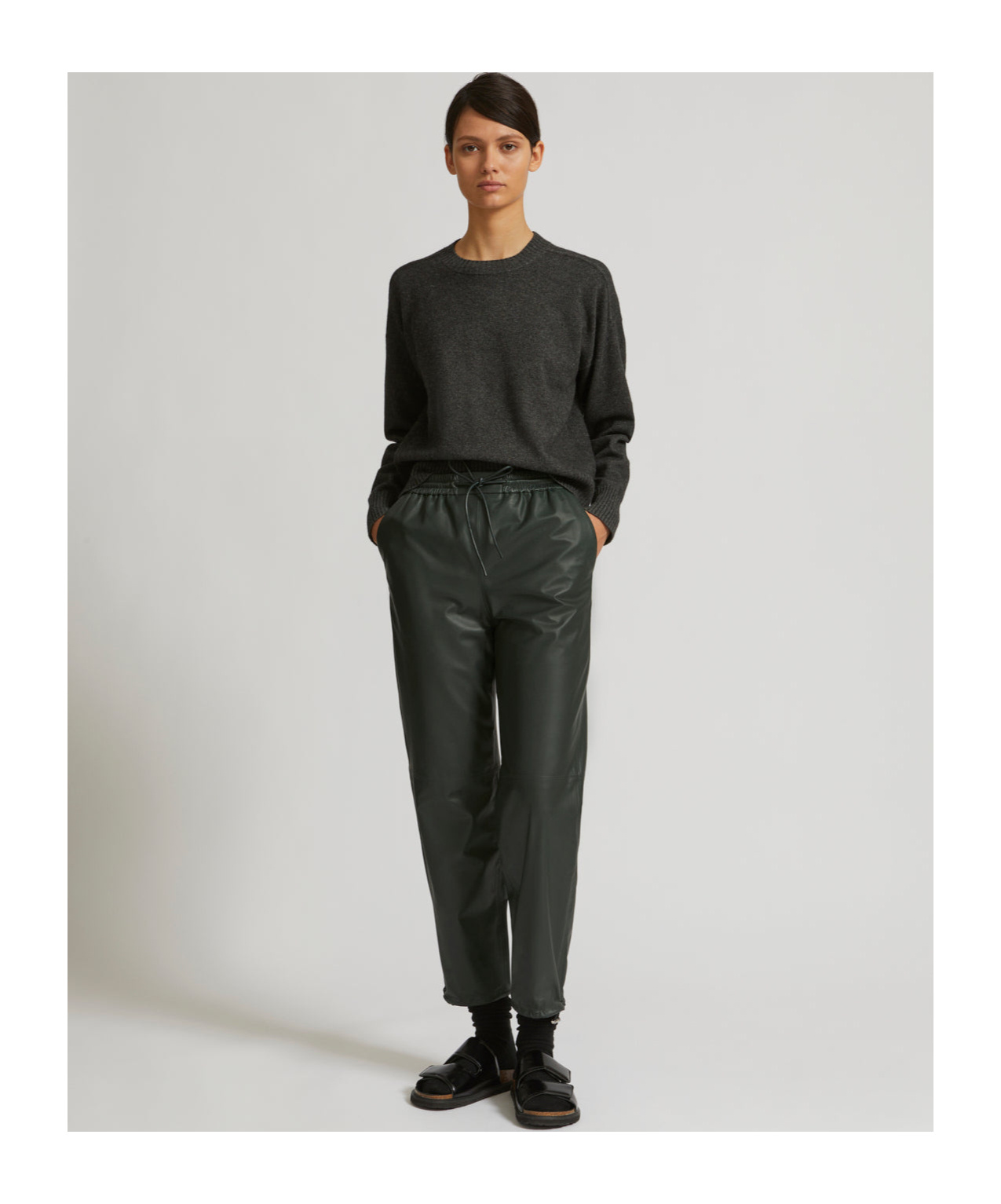 Yves Salomon Rope Sweatpants In Black