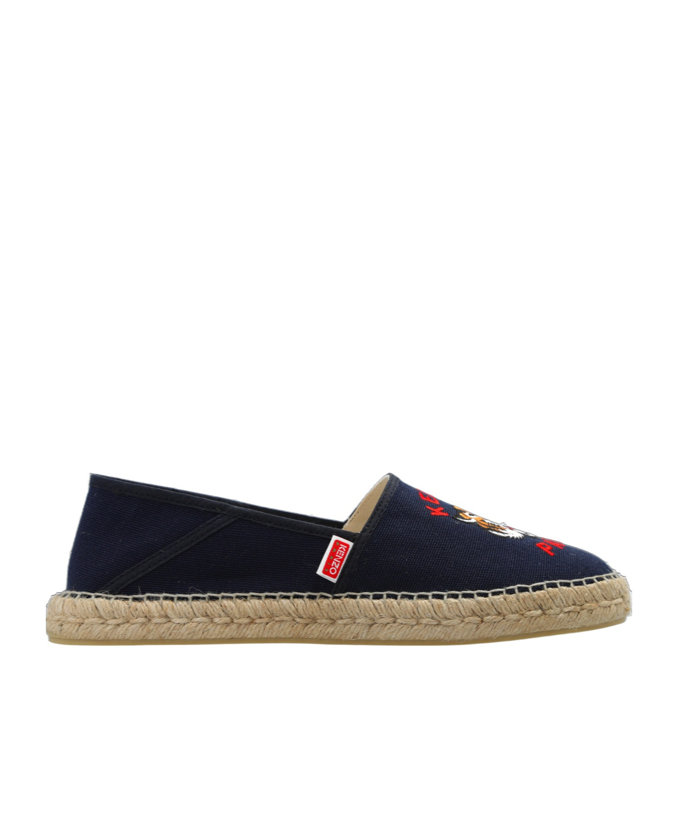 KENZO KENZO LOGO EMBROIDERED SLIP-ON ESPADRILLAS