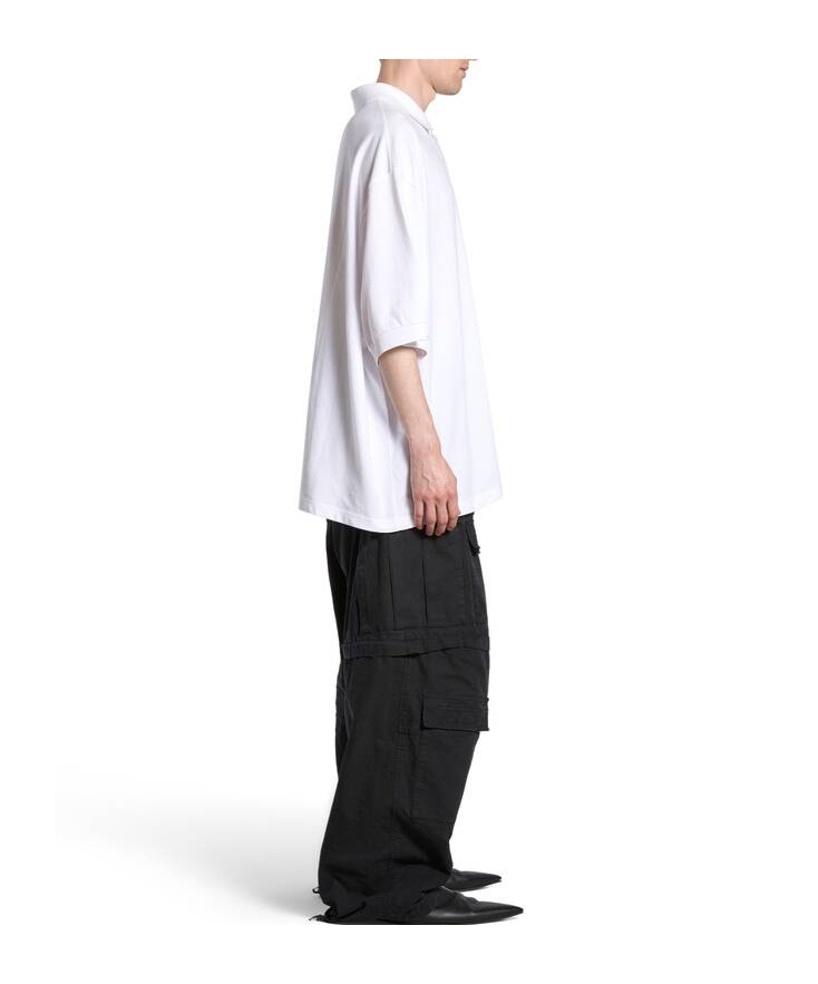 Balenciaga Bb Classic Short-sleeved Polo Shirt In White