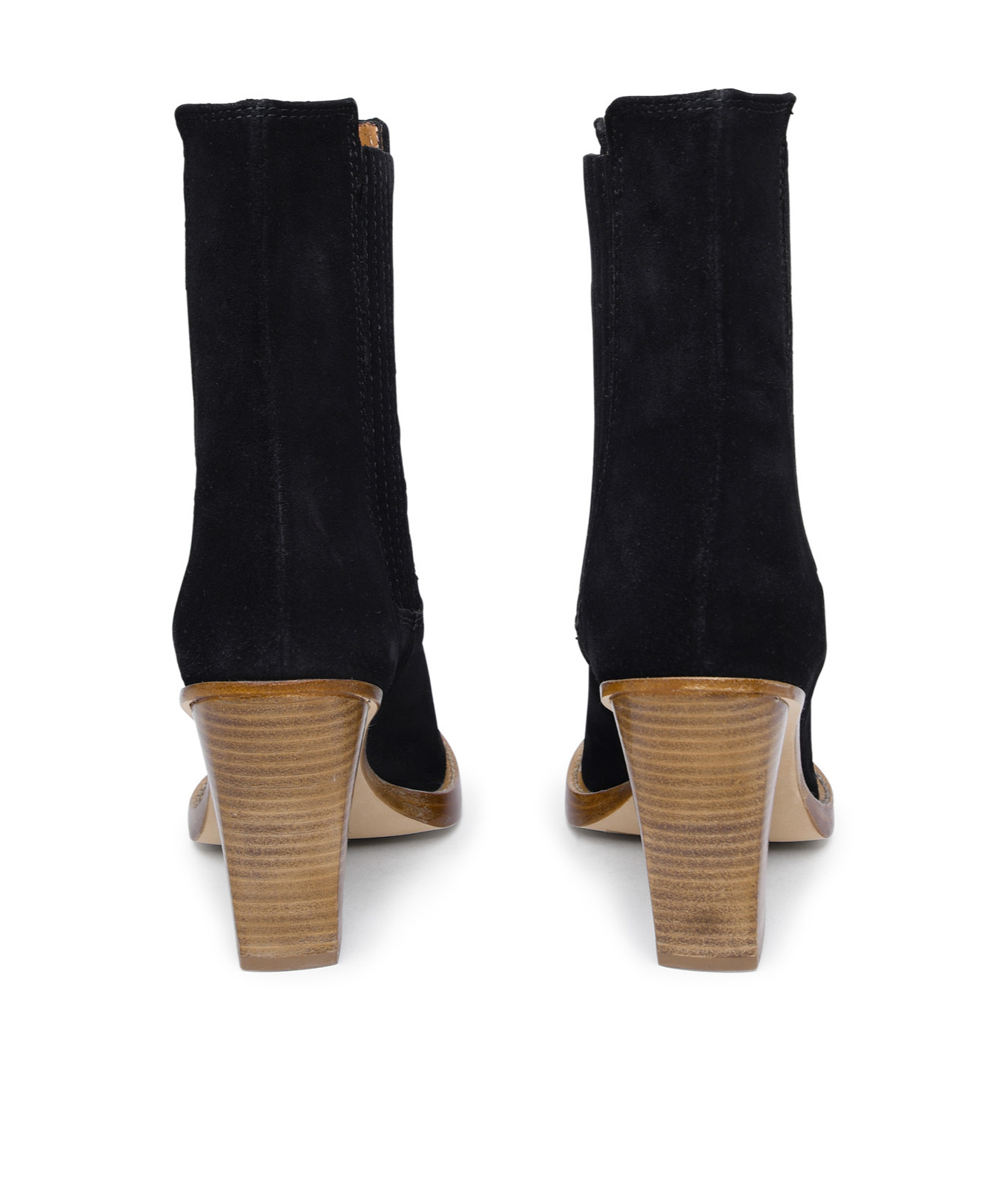 Paris Texas Dallas Suede Chelsea Western Booties In Black
