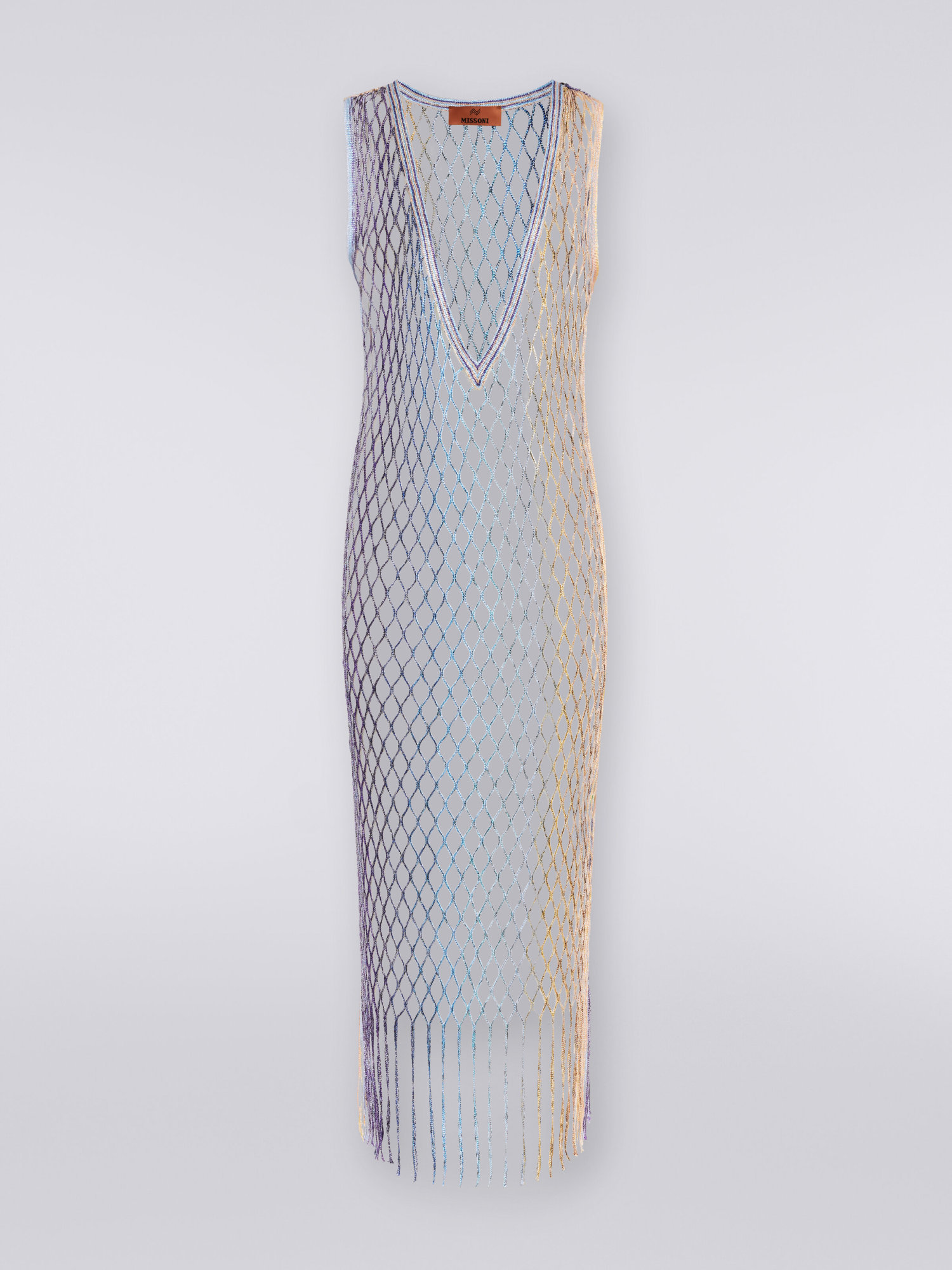 MISSONI METALLIC MESH MAXI DRESS 