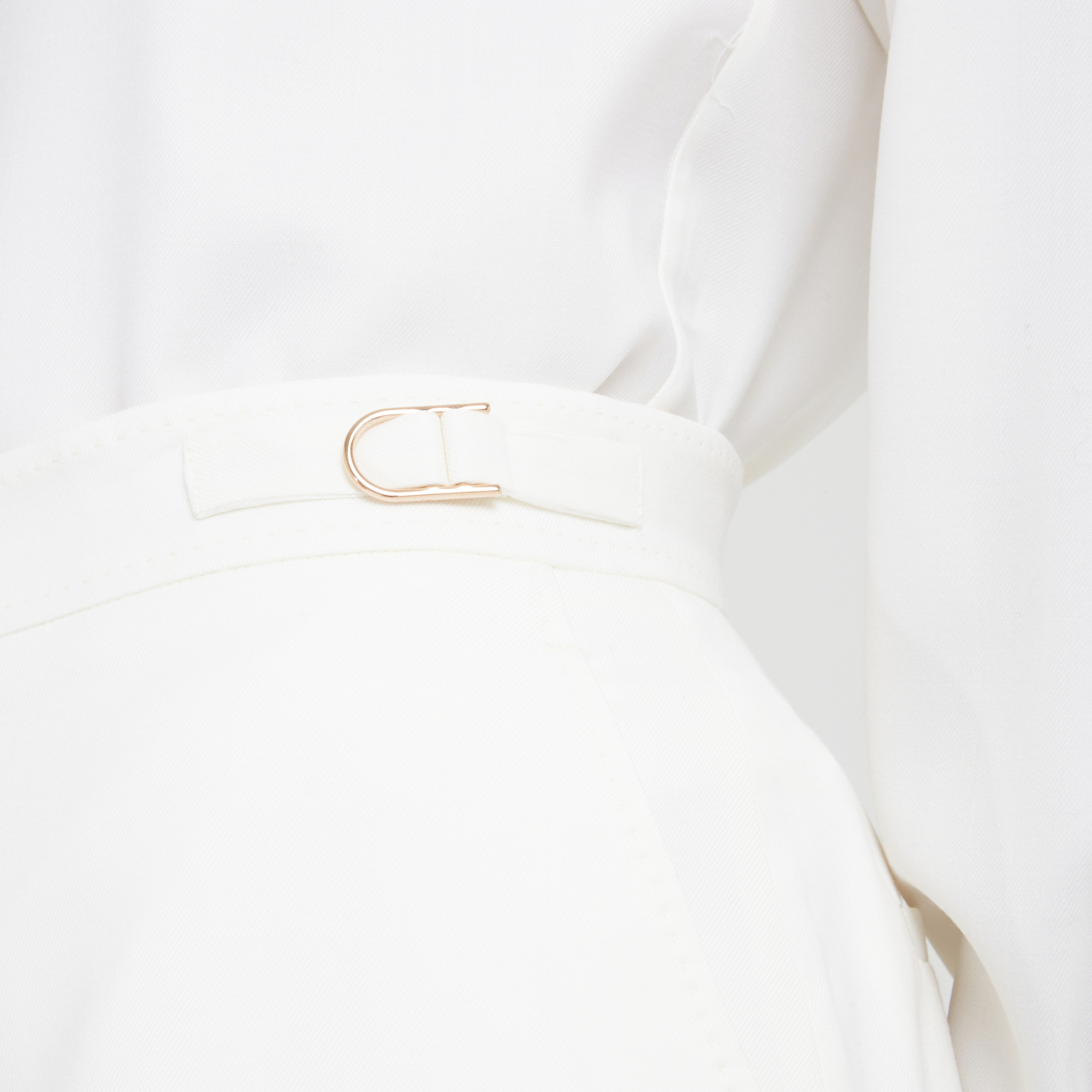 Shop Gabriela Hearst Front Pleated Casual Pants In White
