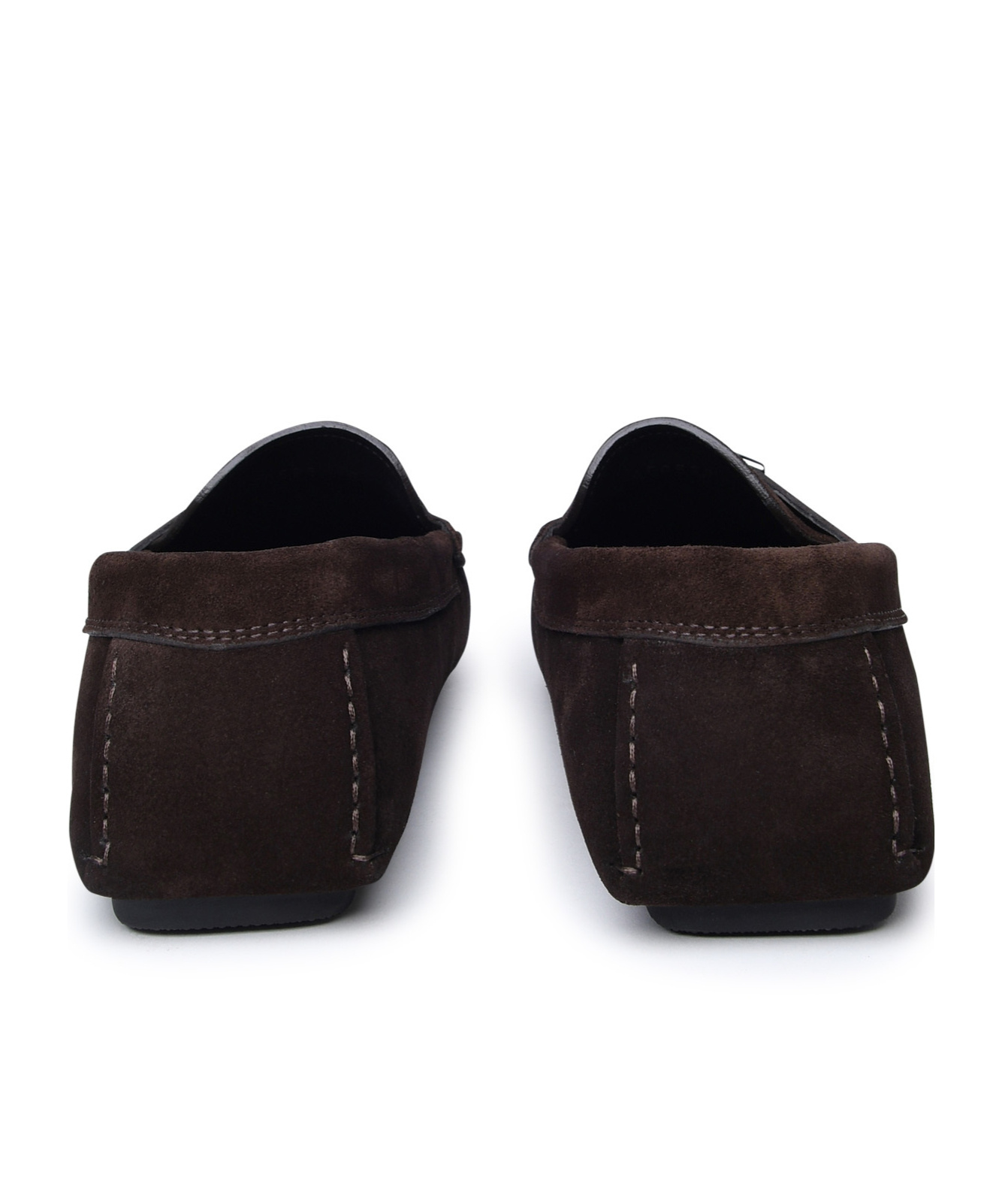 Dolce & Gabbana Logo-plaque Suede Loafers In Black
