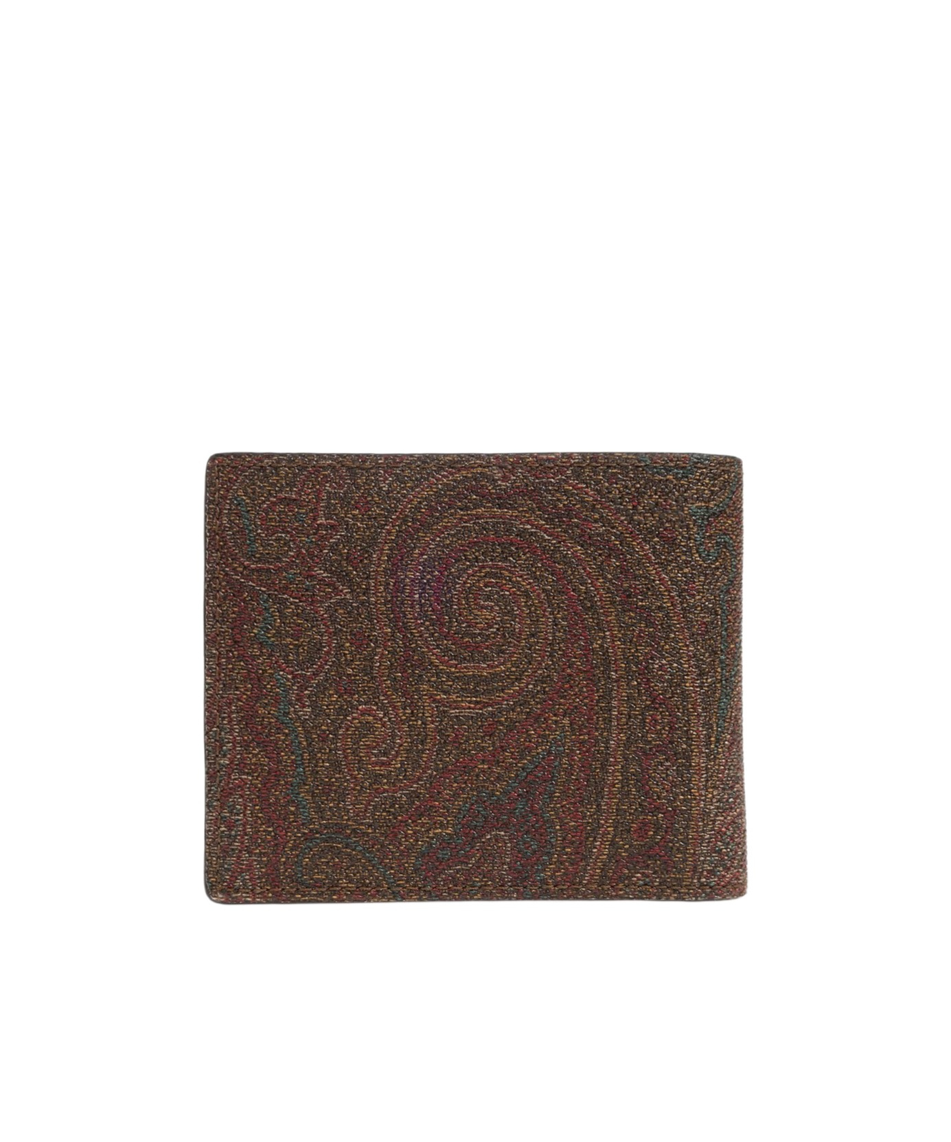 Etro Pegaso Embroidered Wallet In Brown