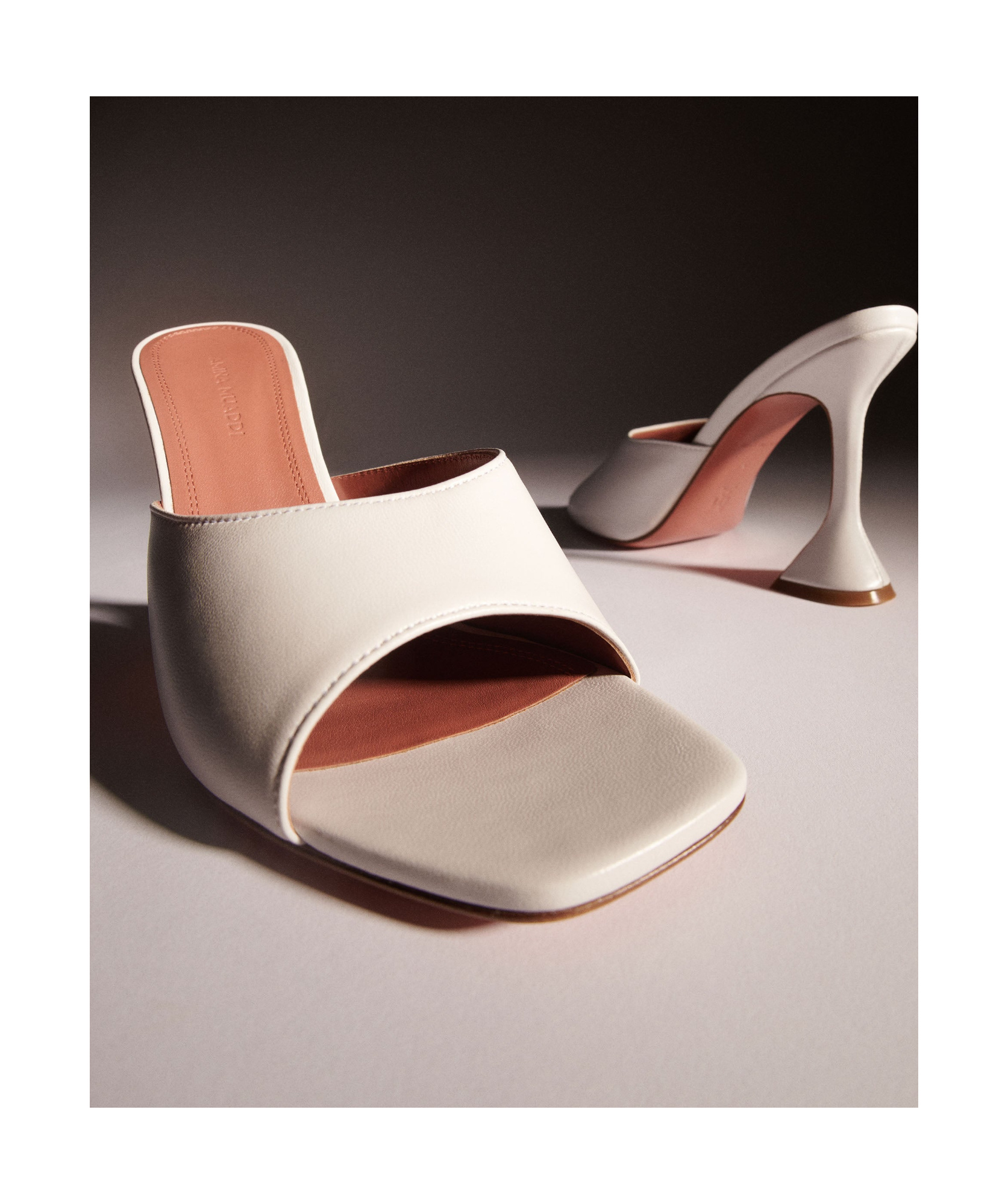 AMINA MUADDI SQUARE-HEADED HIGH-HEELED SANDALS