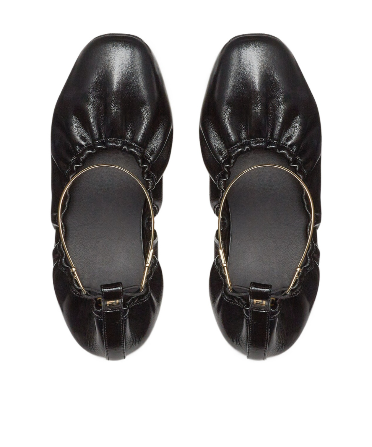 Fendi Filo Ballerinas In Black
