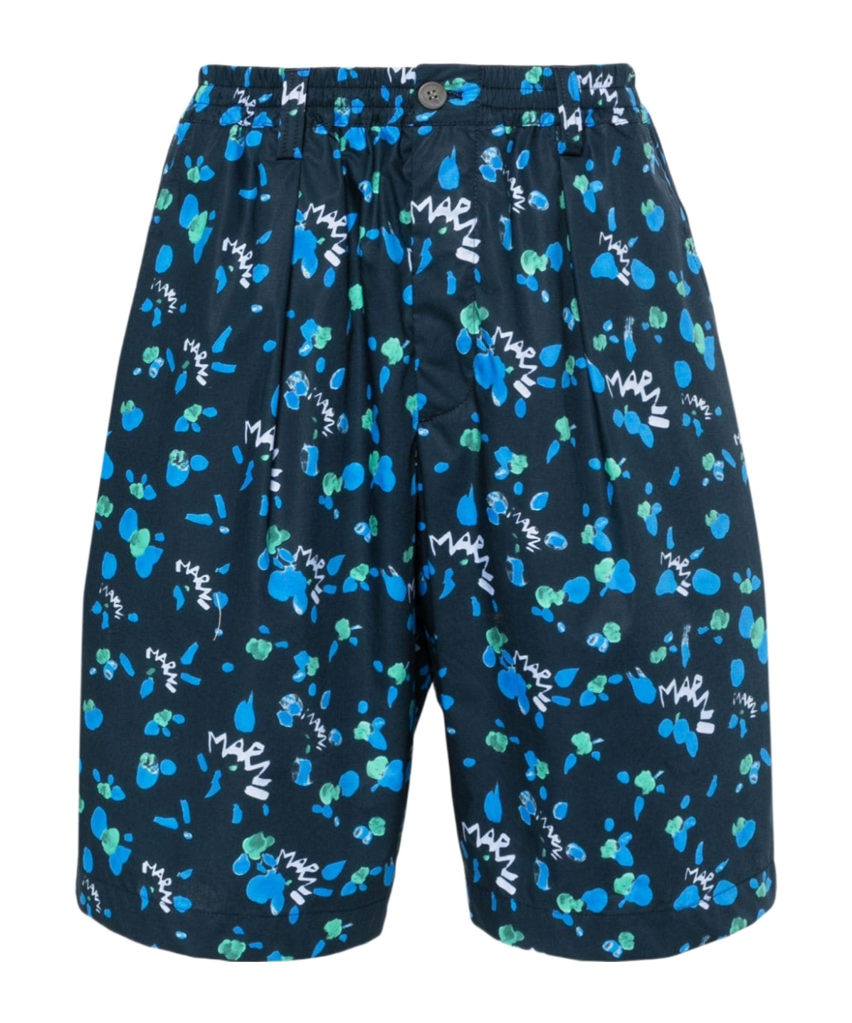 Marni Man Shorts & Bermuda Shorts Navy Size 36 Cotton In Blue