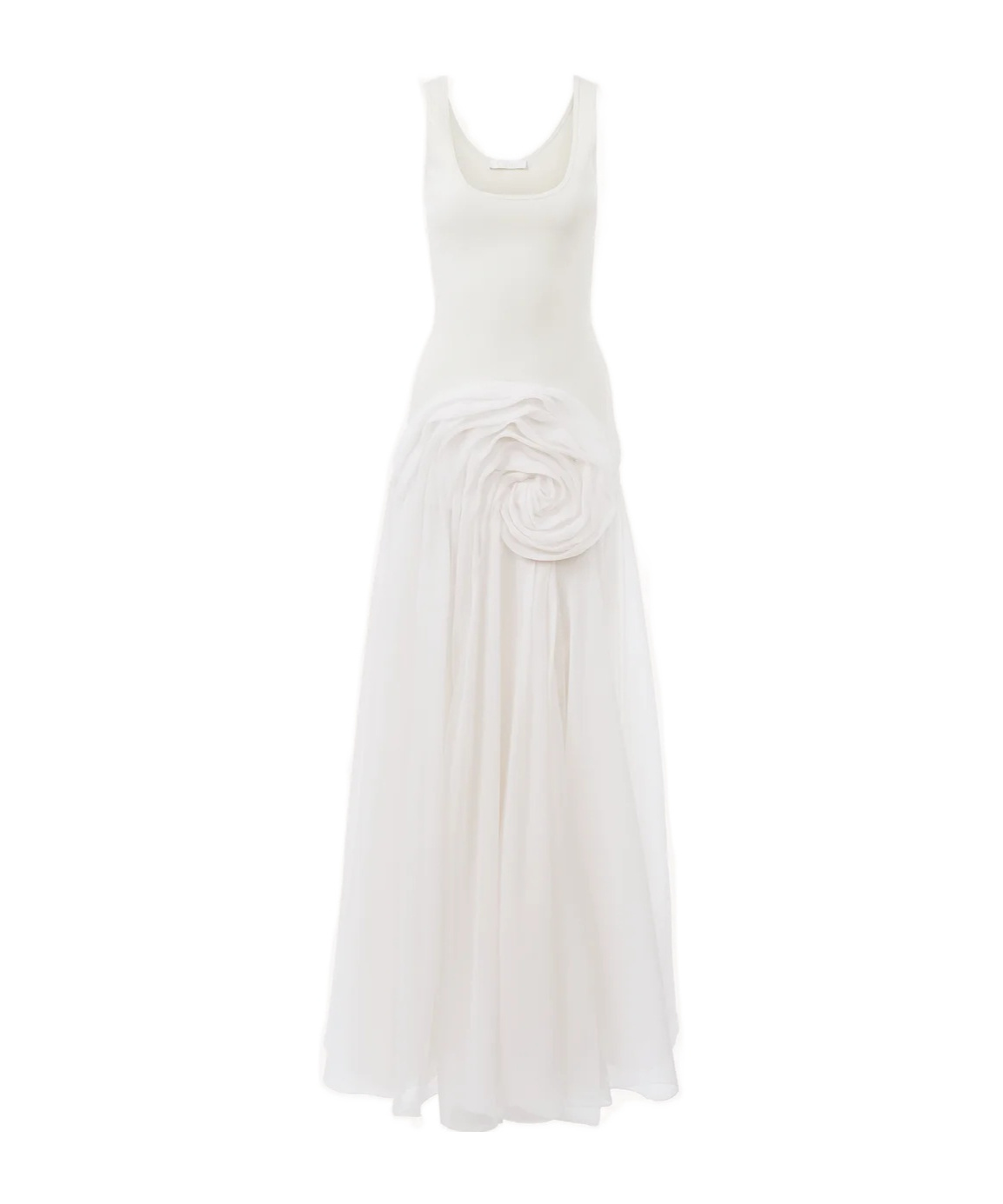 Chloé Floral-appliqué Maxi Dress In White