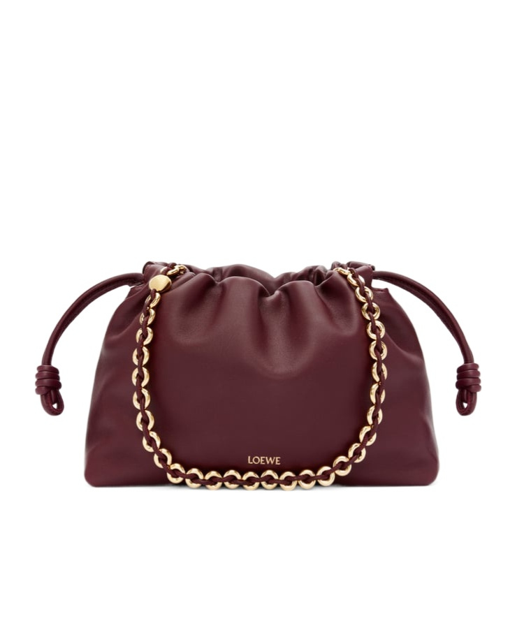 Loewe Medium Flamenco Purse In Mellow Nappa Lambskin In Red