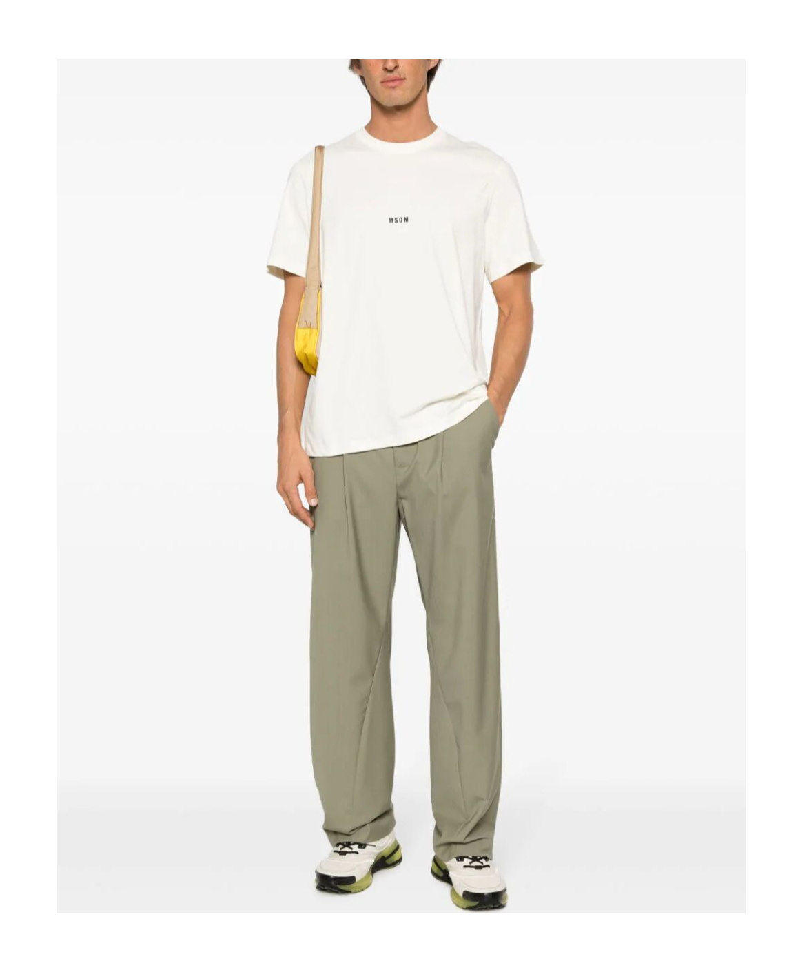 Msgm Logo-print Cotton T-shirt In White