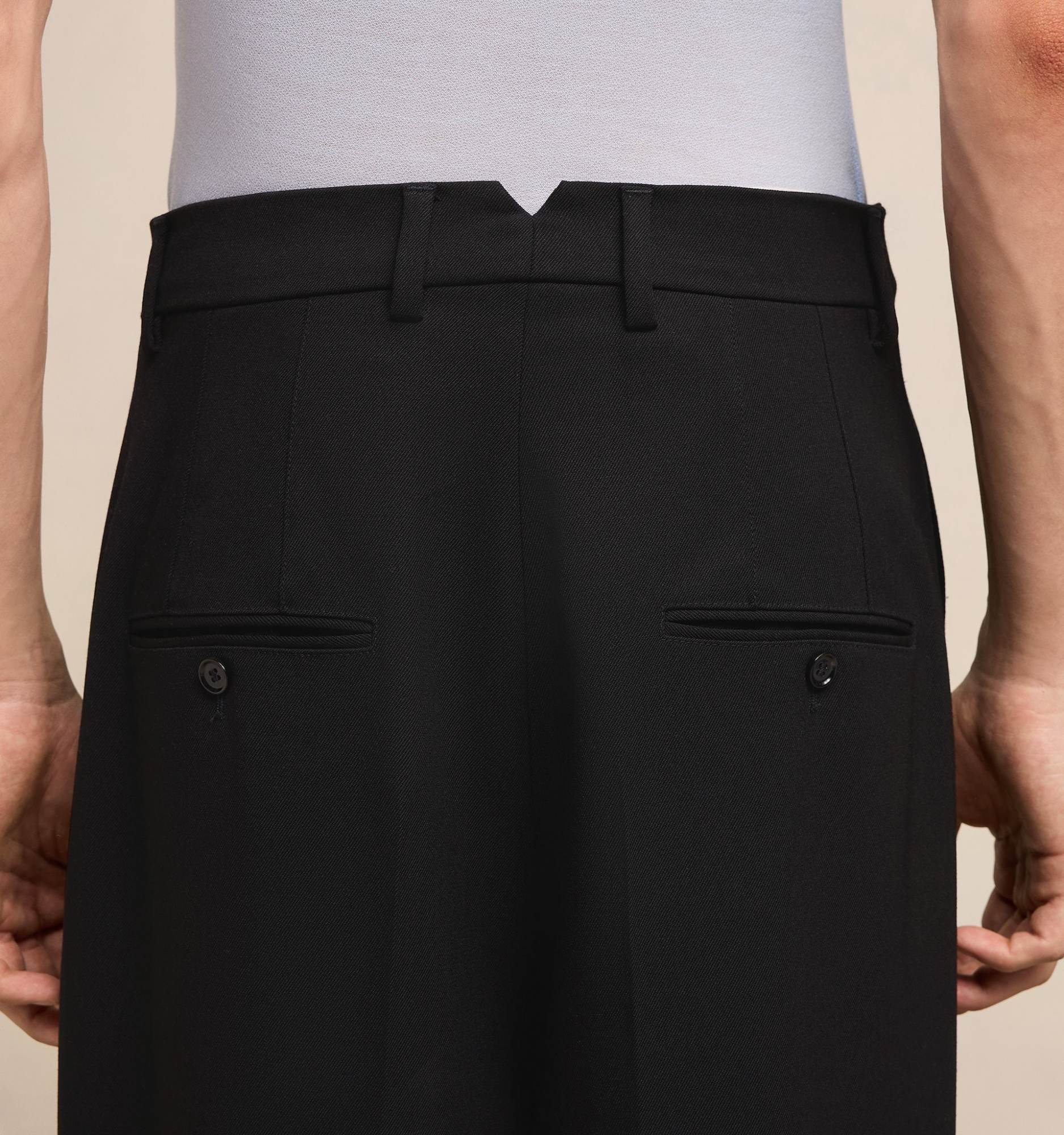 AMI ALEXANDRE MATTIUSSI AMI PLEATED FRONT WIDE-LEG TROUSERS