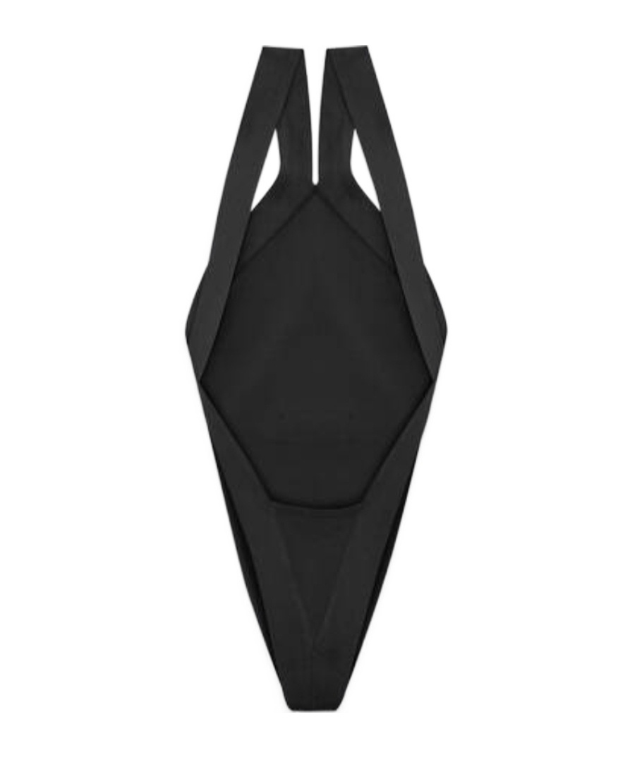 Saint Laurent Cut-out Halterneck Bodysuit In Black