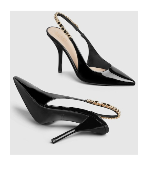Shop Gucci Signoria Slingback Pump In Black