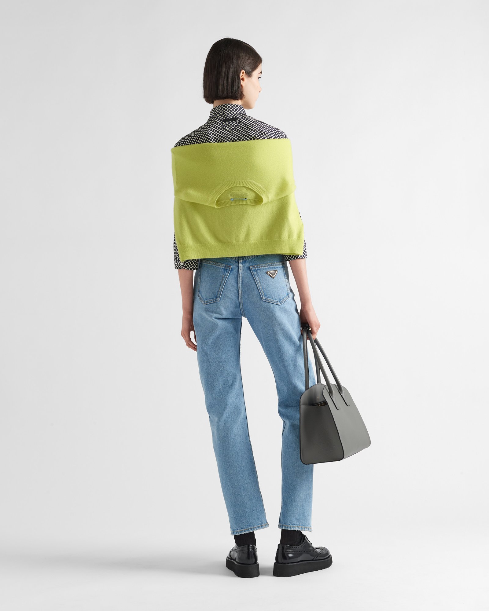 Prada Crew-neck Cashmere Jumper In Green