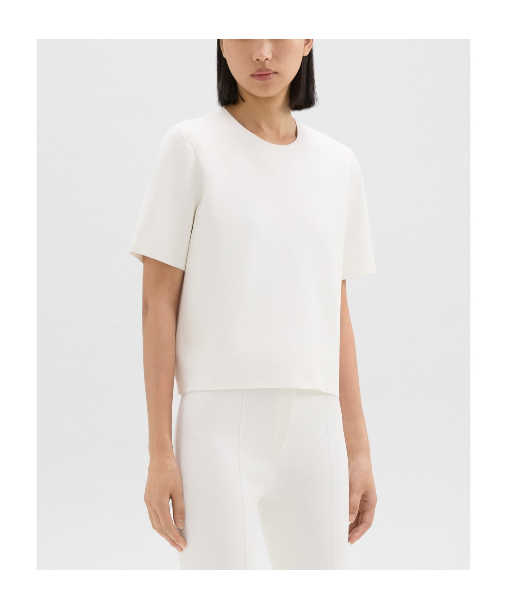 Theory Short-sleeve Jersey T-shirt In White