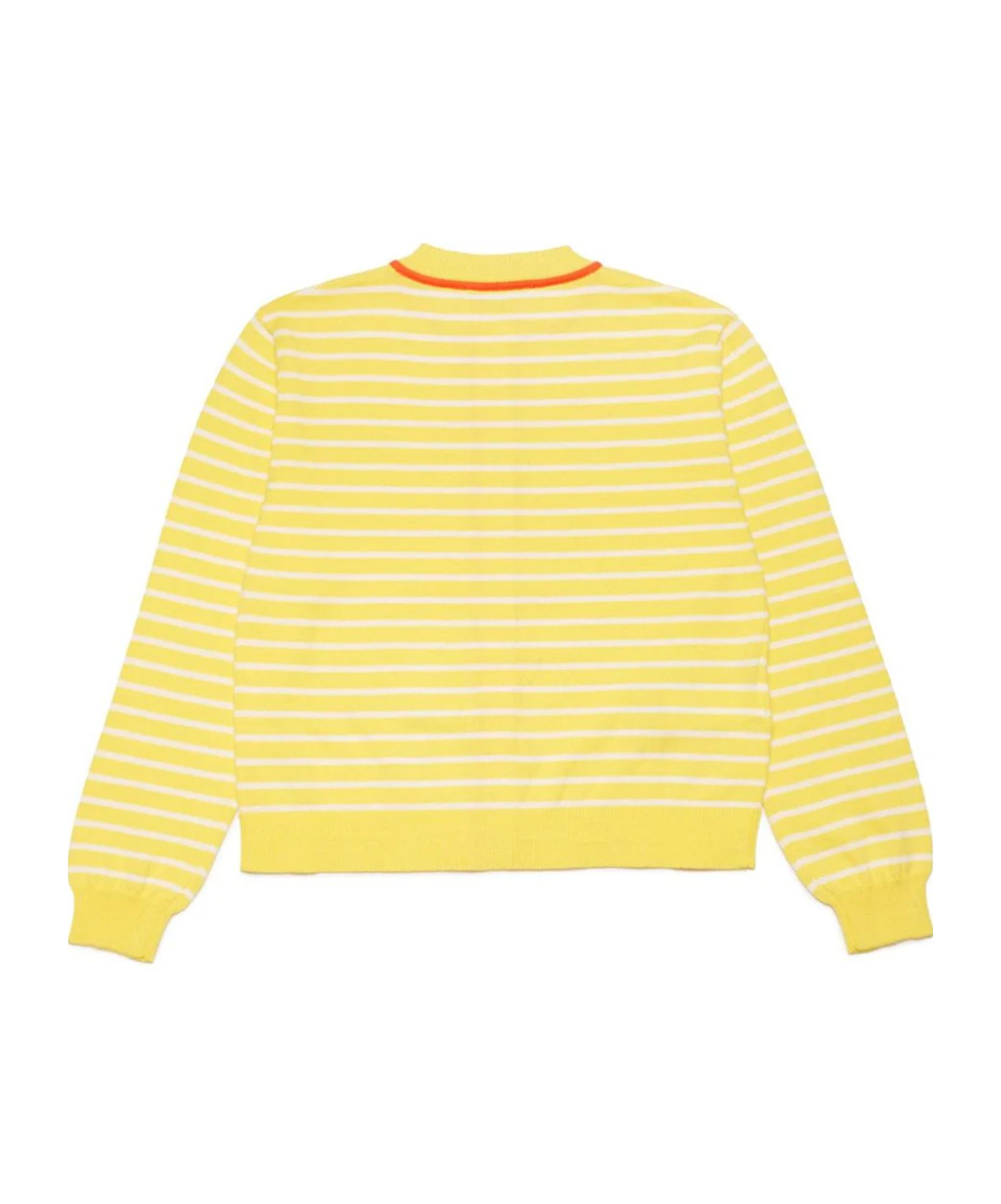 Marni Striped-pattern Cotton Cardigan In Yellow