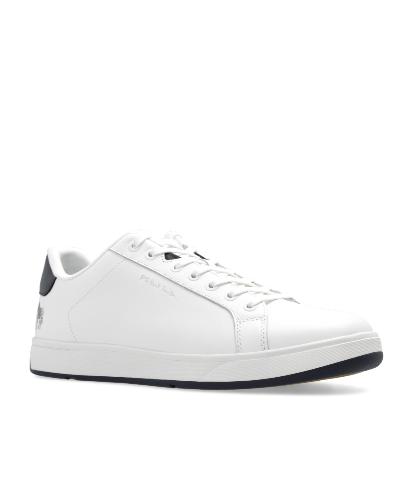 Shop Ps By Paul Smith Albany Zebra-print Leather Sneakers In White