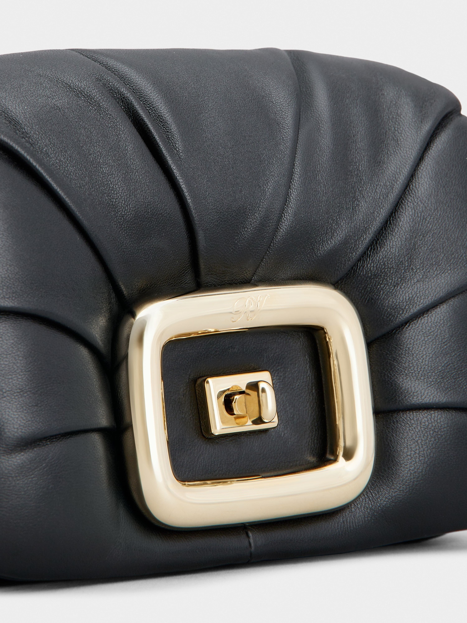 Roger Vivier Women's Leather Bag With Gold Hardware In Black