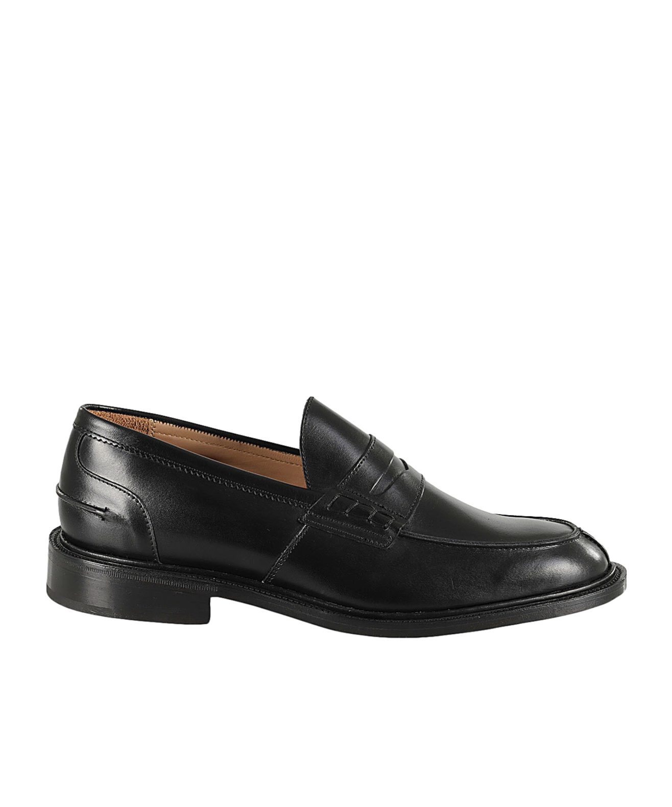 Tricker's Round-headed Love Shoes In Black