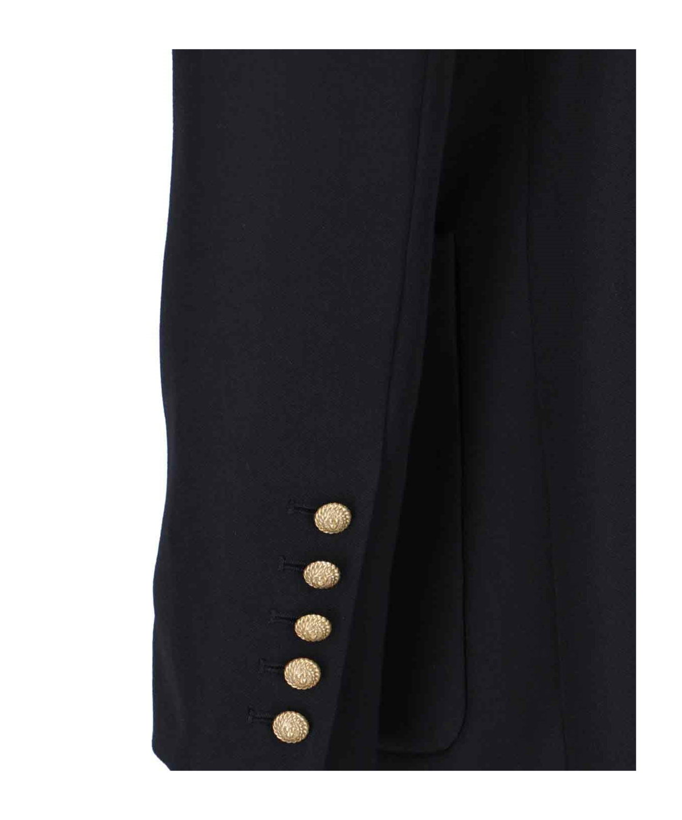 Balmain Double Breasted Blazer In Black