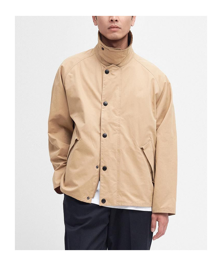 BARBOUR GABARDINE PRESS-STUD JACKET