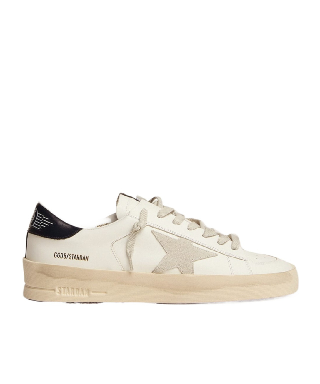 Golden Goose White Sneakers With Star Detail In Leather Man In Nude