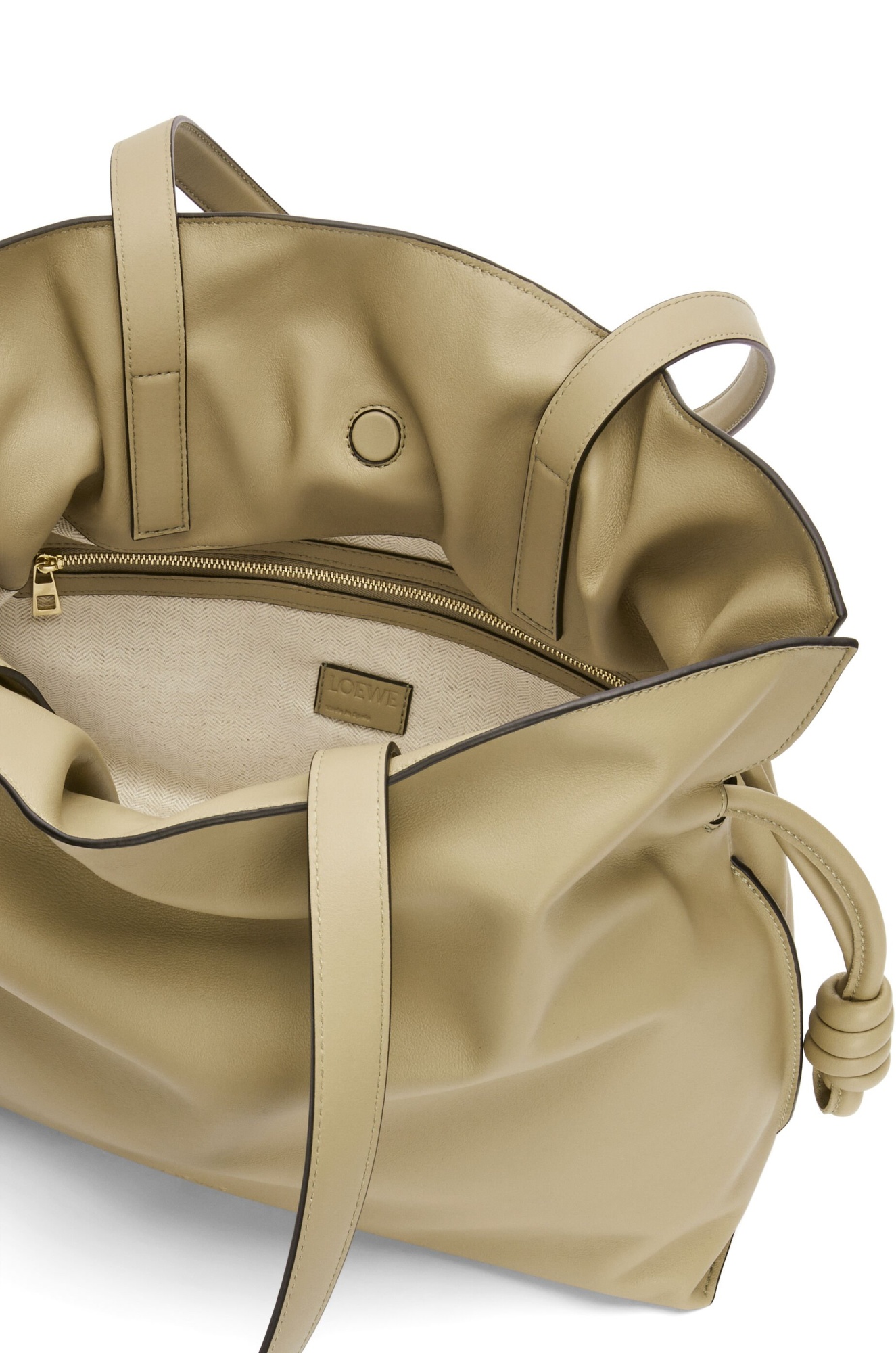 Loewe Mini Puzzle Leather Shoulder Bag In Nude