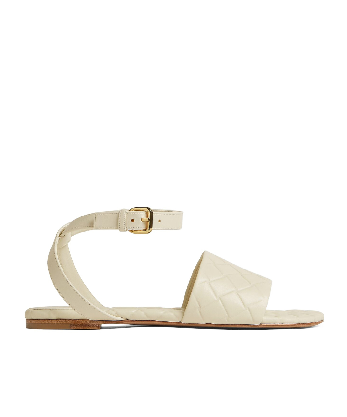 Bottega Veneta Amy Flat Sandals In Nude